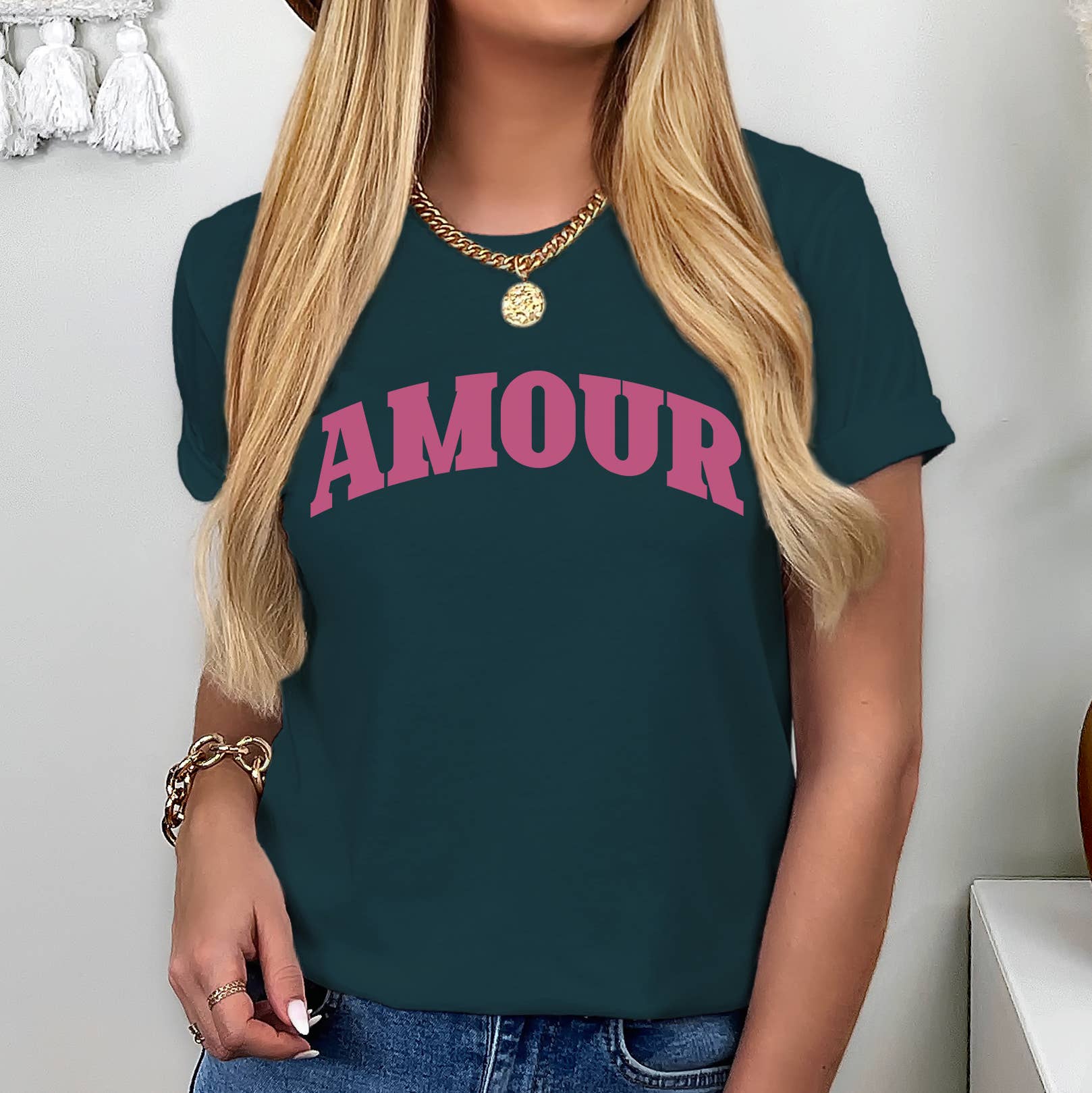 Amour Tee | Valentine's Day | Sizes XS-2XL Hoodie, Sweatshirt | PodTeesHub.com