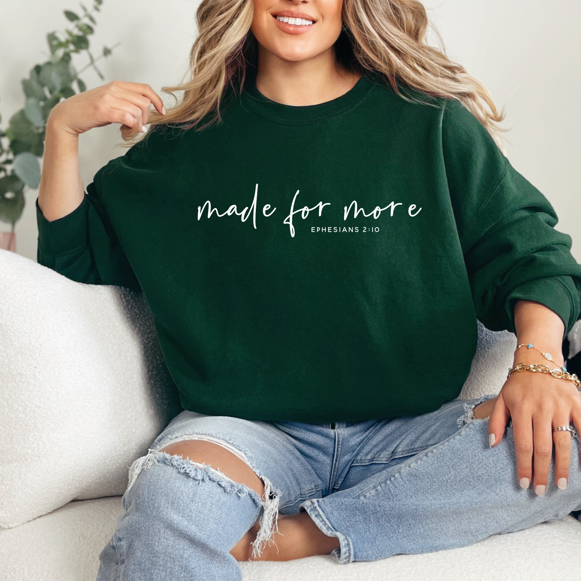 Made For More Sweatshirt - Graphic Christian Tee - Spring Hoodie | PodTeesHub.com