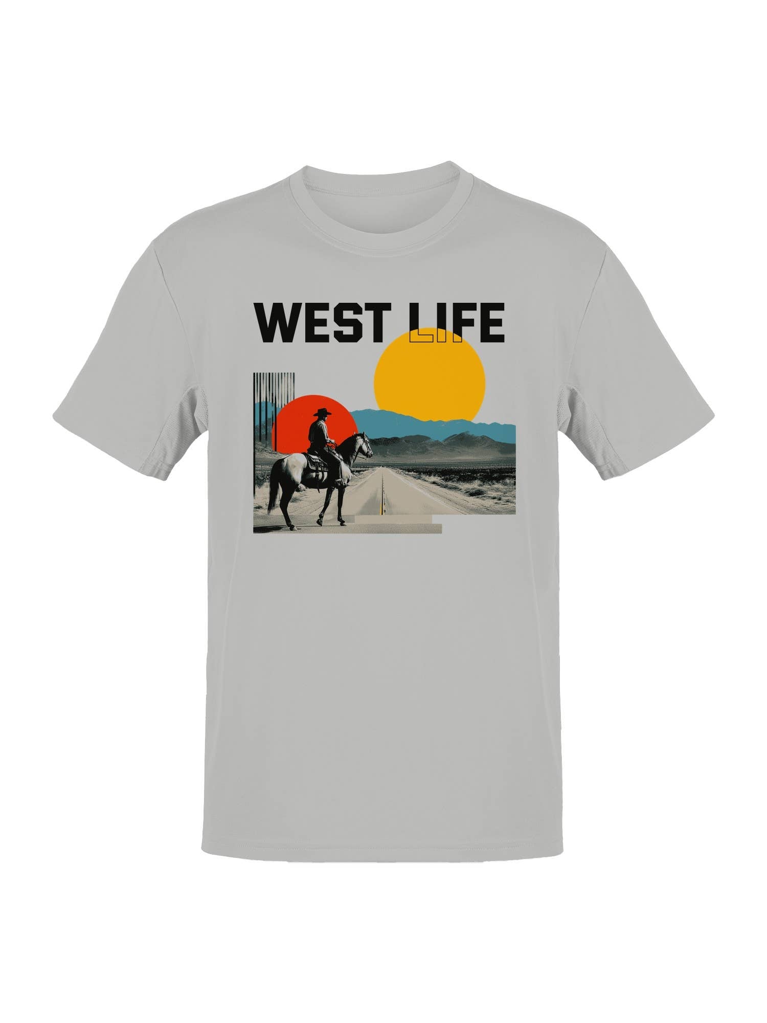 Western Sunset Cowboy Adventure Men's T-Shirt Hoodie, Sweatshirt | PodTeesHub.com