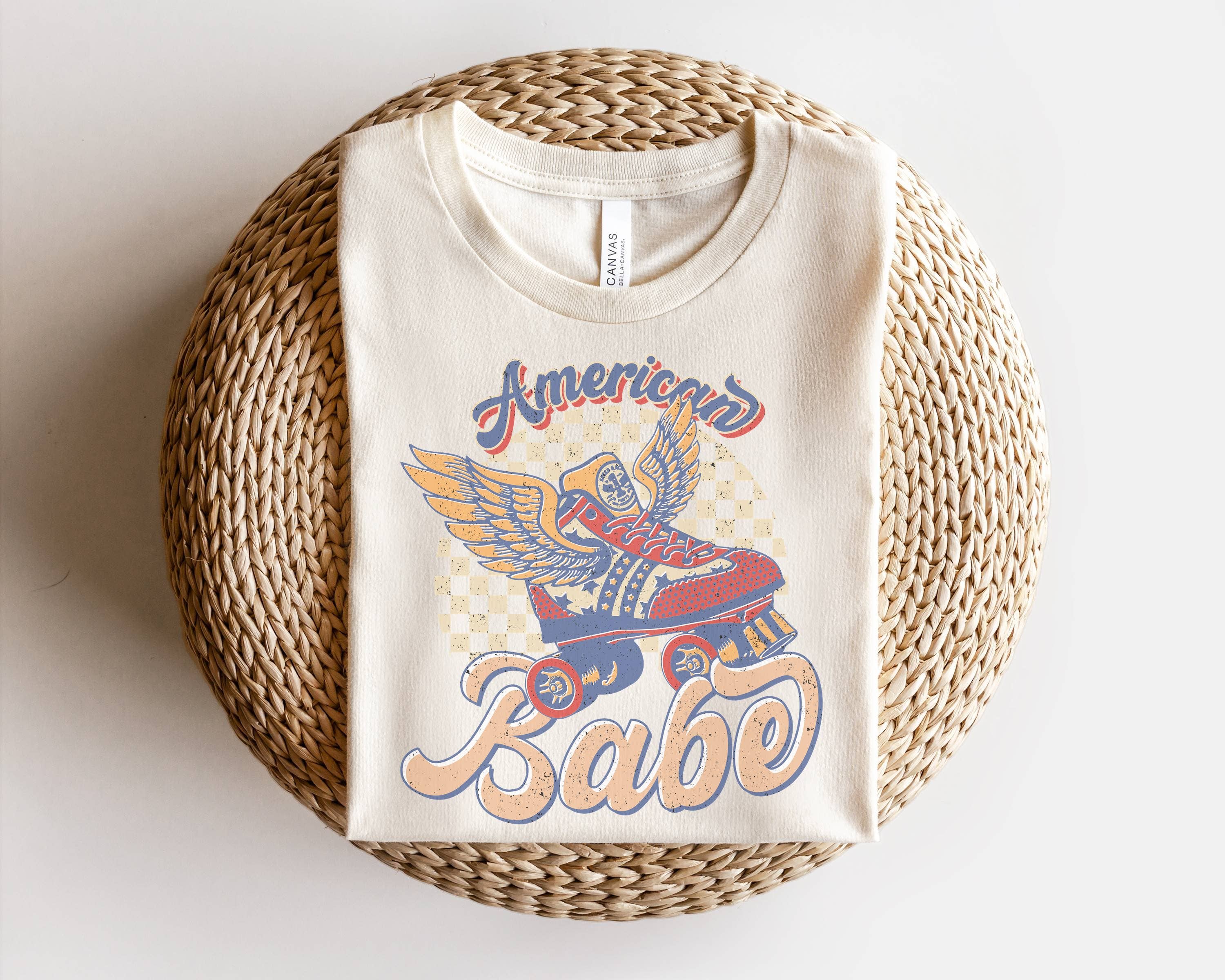 American Babe Wings Tee | Patriotic T Shirt Hoodie, Sweatshirt | PodTeesHub.com