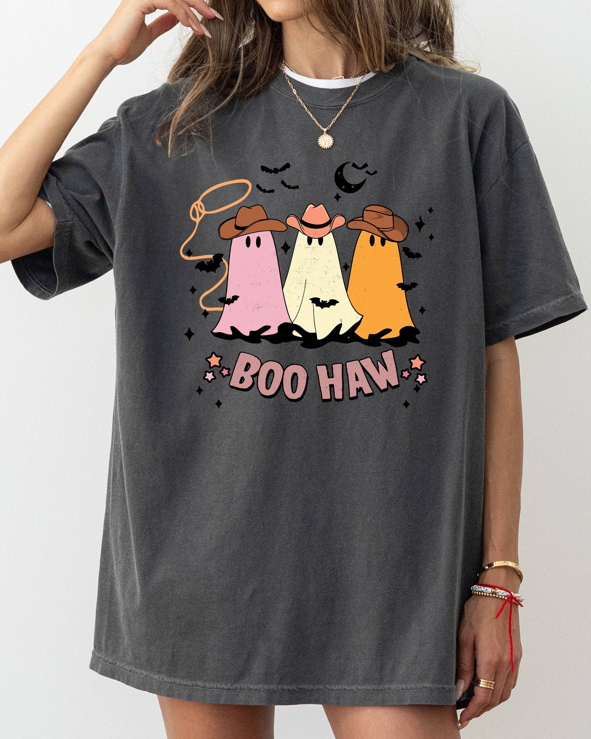 Boo Haw Mini Cowboy Ghosts, Funny, Halloween T-Shirt Hoodie, Sweatshirt | PodTeesHub.com