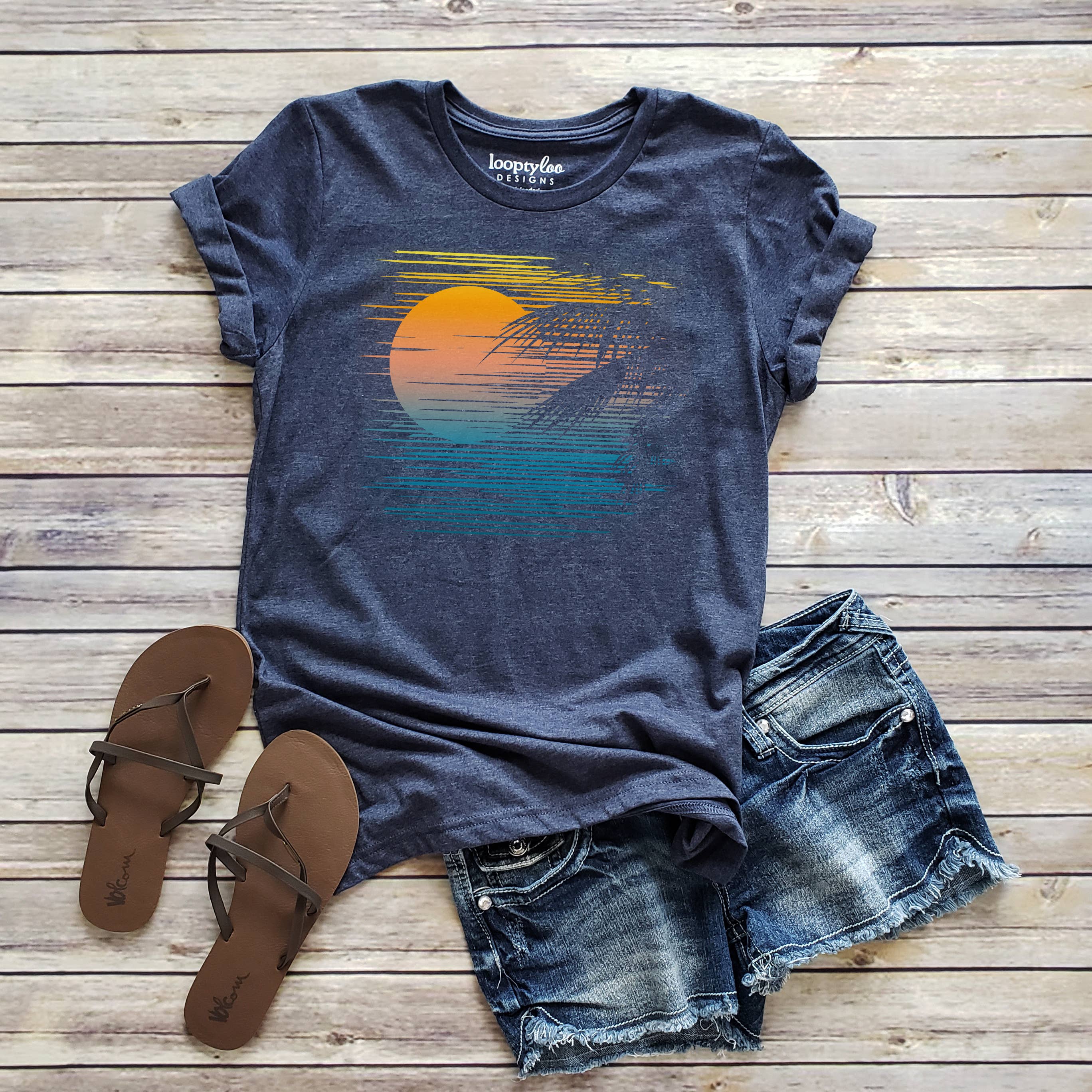 Sunset Tee | Summer | Beach | Sizes XS-2XL Hoodie, Sweatshirt | PodTeesHub.com