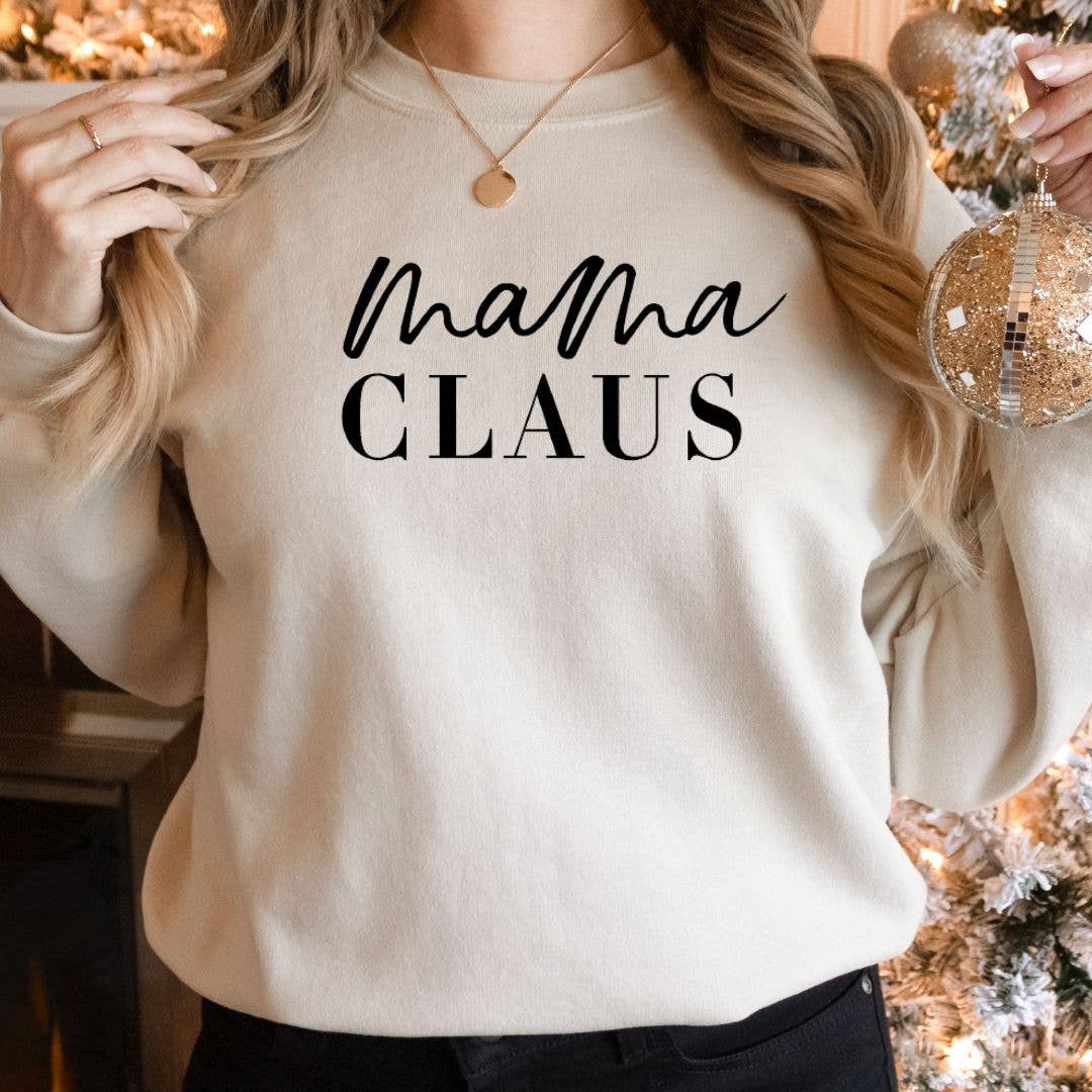 Mama Claus Christmas Sweatshirt - Christmas Graphic Tee Hoodie | PodTeesHub.com