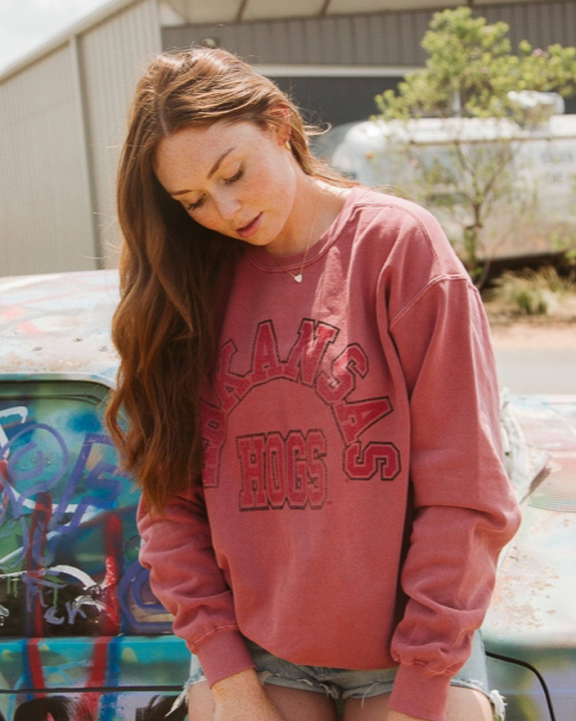 Arkansas Razorbacks Mega Arch Cardinal Sweatshirt T-Shirts, Hoodie | PodTeesHub.com