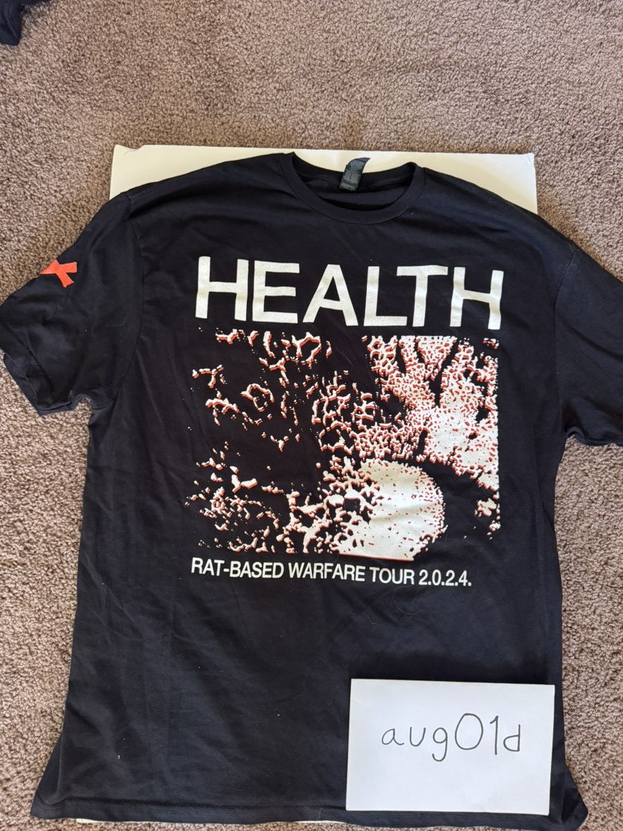 Gildan Health Rat Based Warfare 2024 Tour T Shirt Black Hoodie, Sweatshirt | PodTeesHub.com