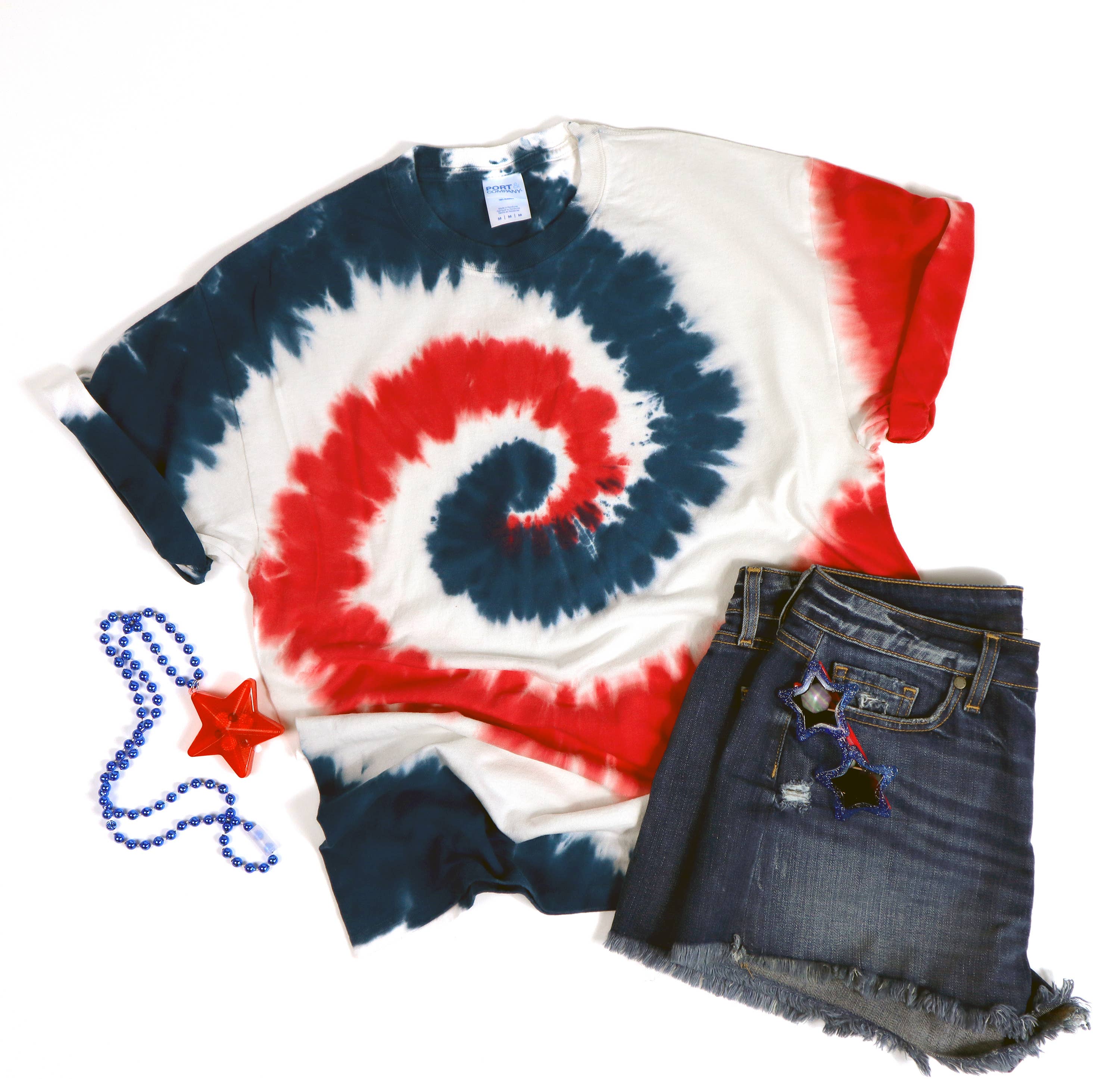 Americana, USA Shirt, Fourth of July, Patriotic, Tie Dye Hoodie, Sweatshirt | PodTeesHub.com