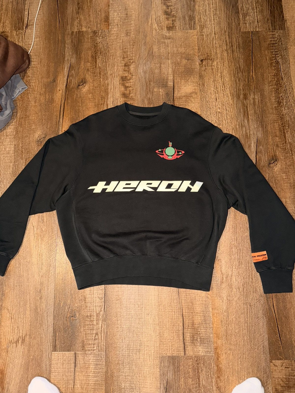 Preston Heron Preston Globe Burn Crewneck Sweatshirt T-Shirts, Hoodie | PodTeesHub.com