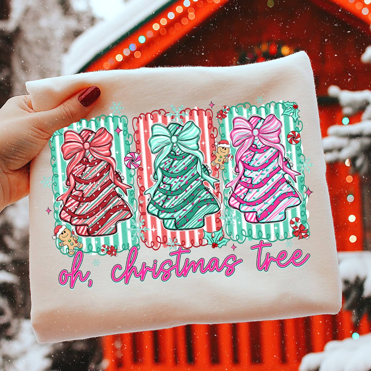 Oh, Christmas Tree Tee Hoodie, Sweatshirt | PodTeesHub.com
