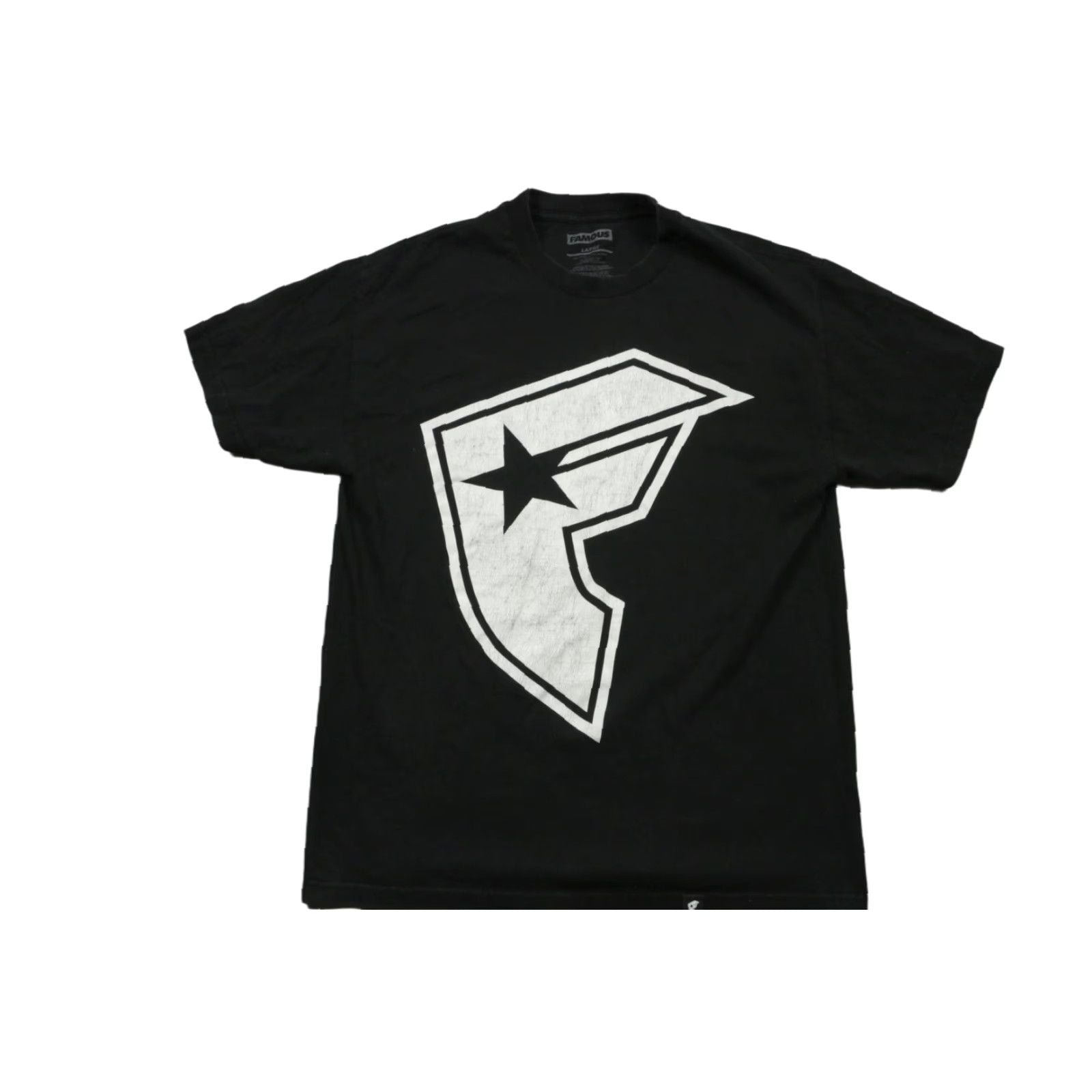 Logo 7 Famous Stars Straps Shirt Mens Large Black F Logo Graphic Tee Streetwear Skate Shirt Mens L B Hoodie, Sweatshirt