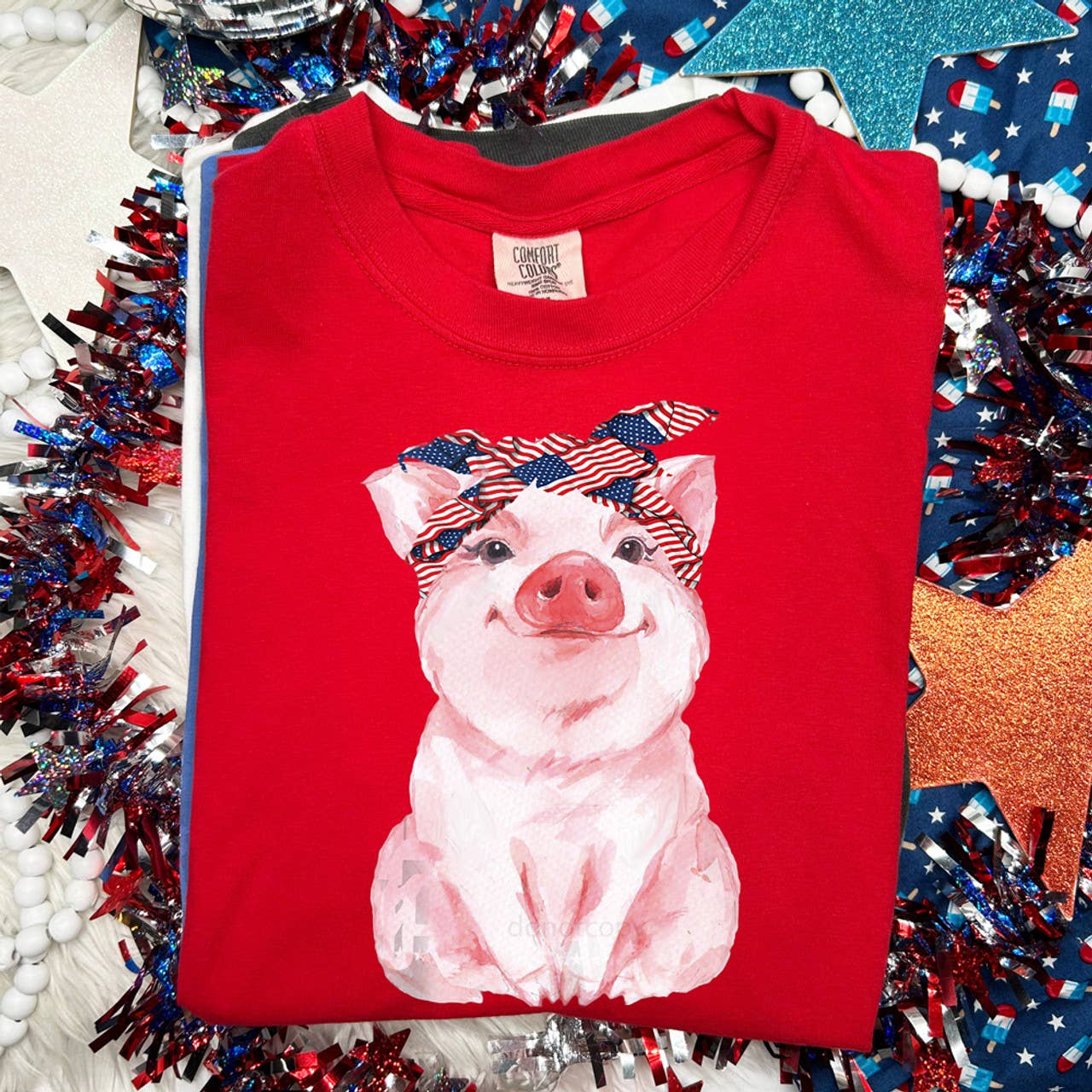 USA Bandana Pig Tee Hoodie, Sweatshirt | PodTeesHub.com