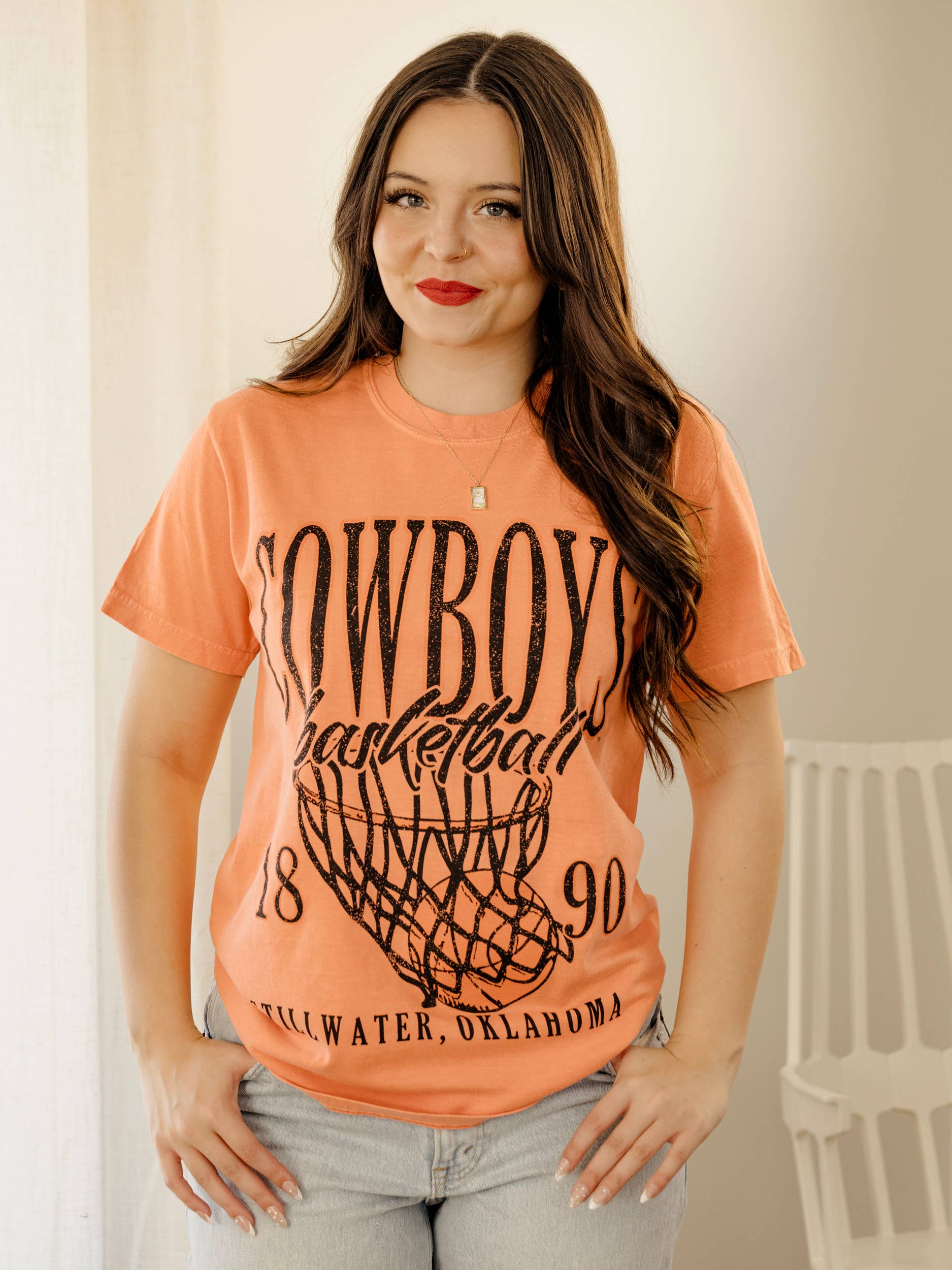 Osu Cowboys Big Basketball Orange Comfort Colors Tee Hoodie, Sweatshirt | PodTeesHub.com