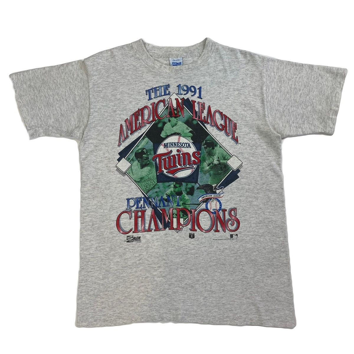 Mlb Vintage Minnesota Twins Salem Sports T Shirt Size M Hoodie, Sweatshirt | PodTeesHub.com