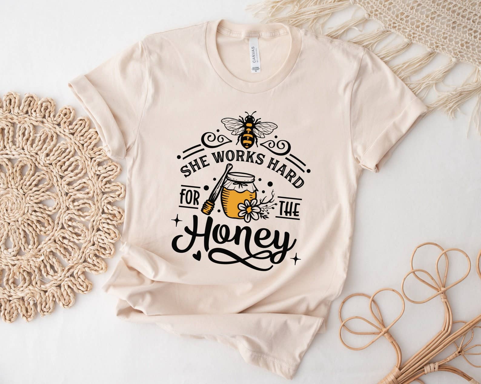 She Work Hard For the Honey T-Shirt Hoodie, Sweatshirt | PodTeesHub.com