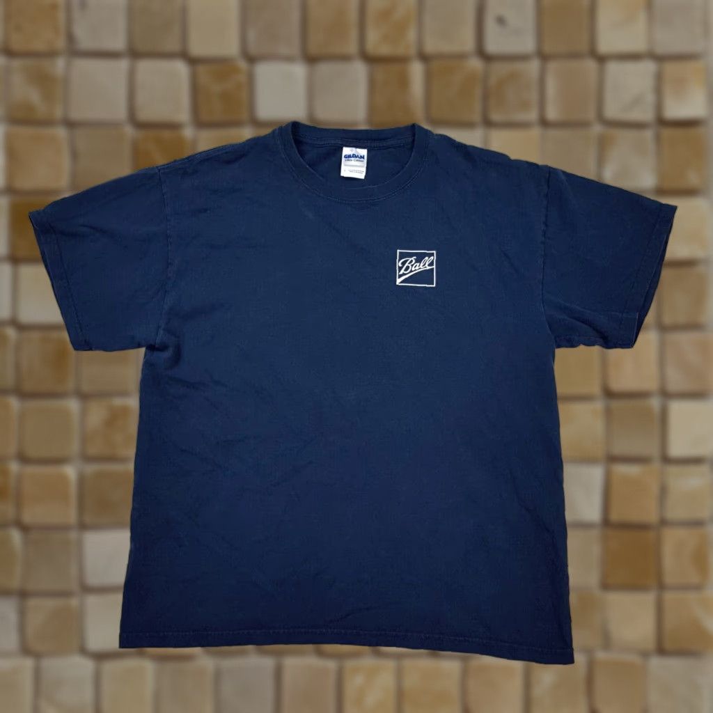 Gildan Vtg Navy Blue Ball Mason Jar T Shirt Men S Large 90s Retro Stoner Weed Graphic Tee Gildan Cot Hoodie, Sweatshirt