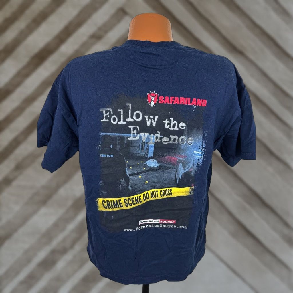 Gildan Vintage Forensics Source T Shirt Men S L Navy Blue Crime Scene Police Safariland Horror Tee W Hoodie, Sweatshirt