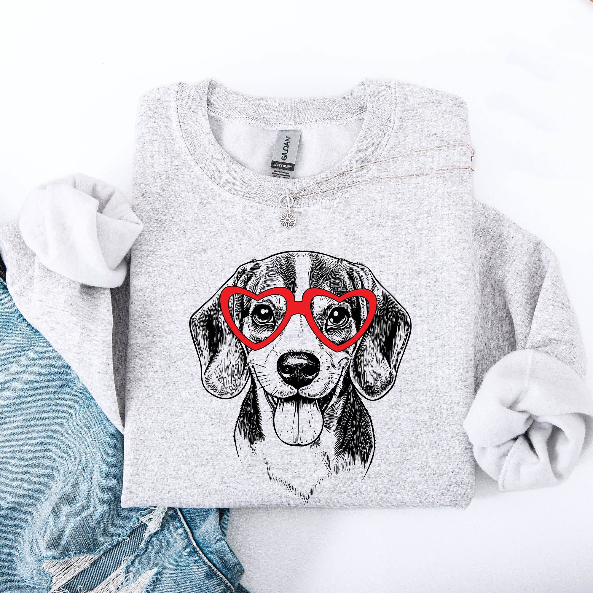 Beagle, Pet, Dog Breed, Valentine's Sweatshirt T-Shirts, Hoodie | PodTeesHub.com
