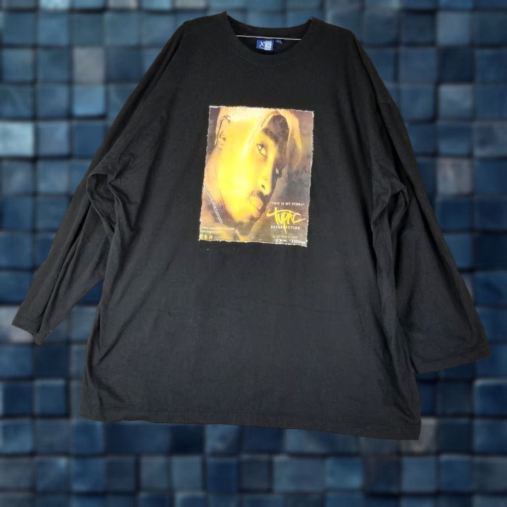 Vintage Tupac Hip Hop T Shirt Mens 5xl Black Graphic Tee Music Rap Band 2010s Hoodie, Sweatshirt | PodTeesHub.com