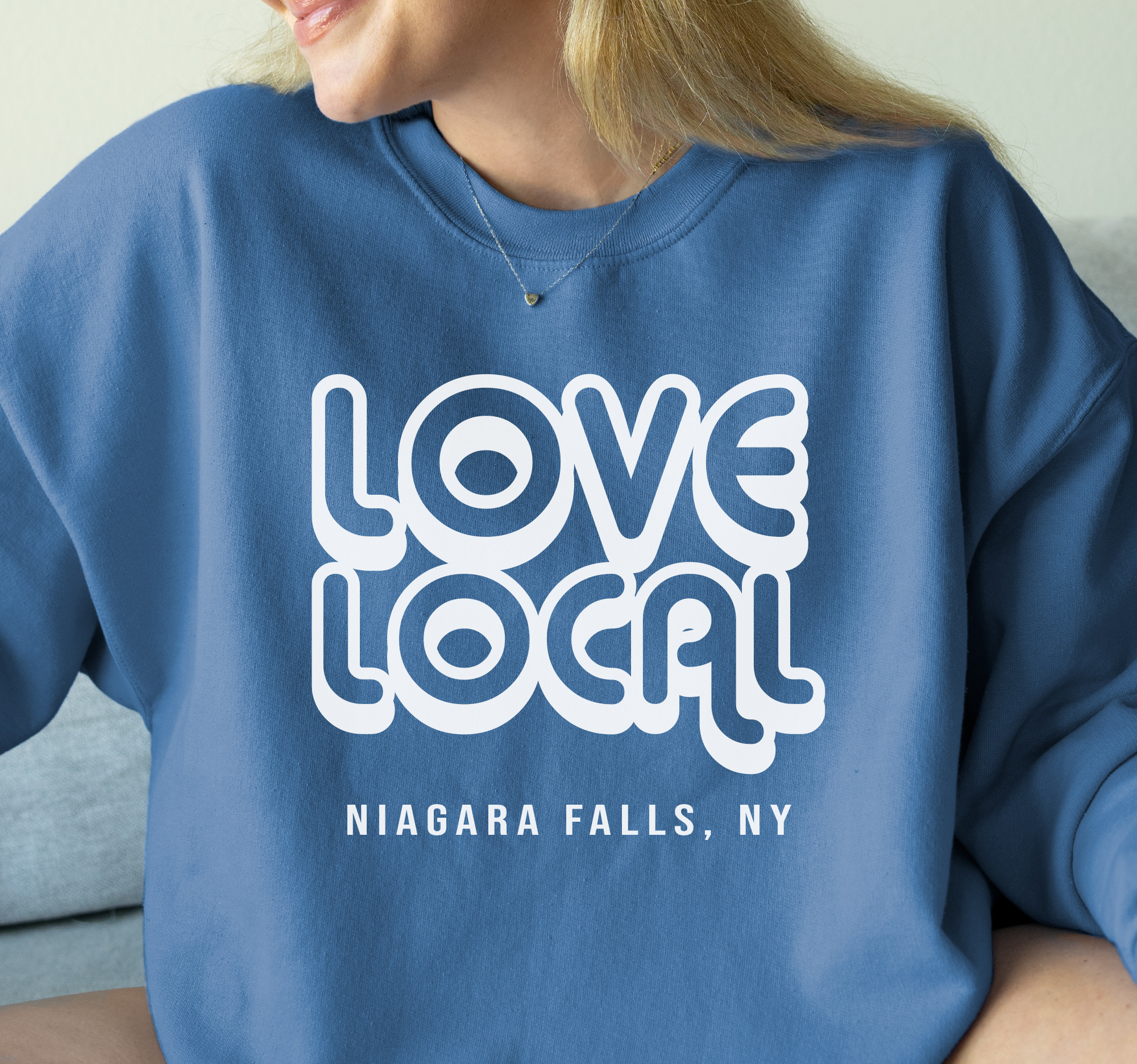 Custom Love Local Crewneck Pullover, Souvenir Shirt Hoodie, Sweatshirt | PodTeesHub.com