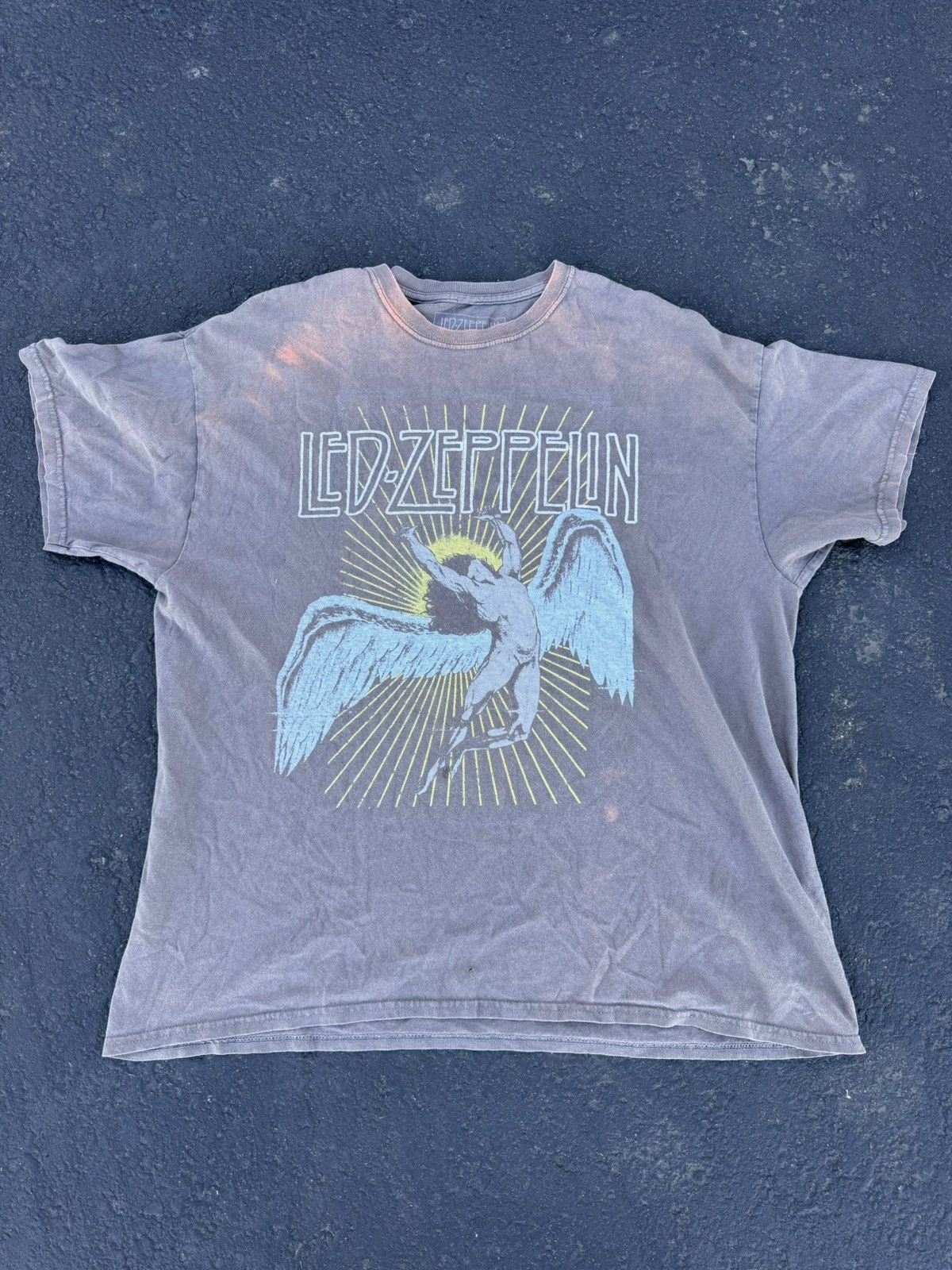 Vintage Led Zepplin Washed Tee Hoodie, Sweatshirt | PodTeesHub.com