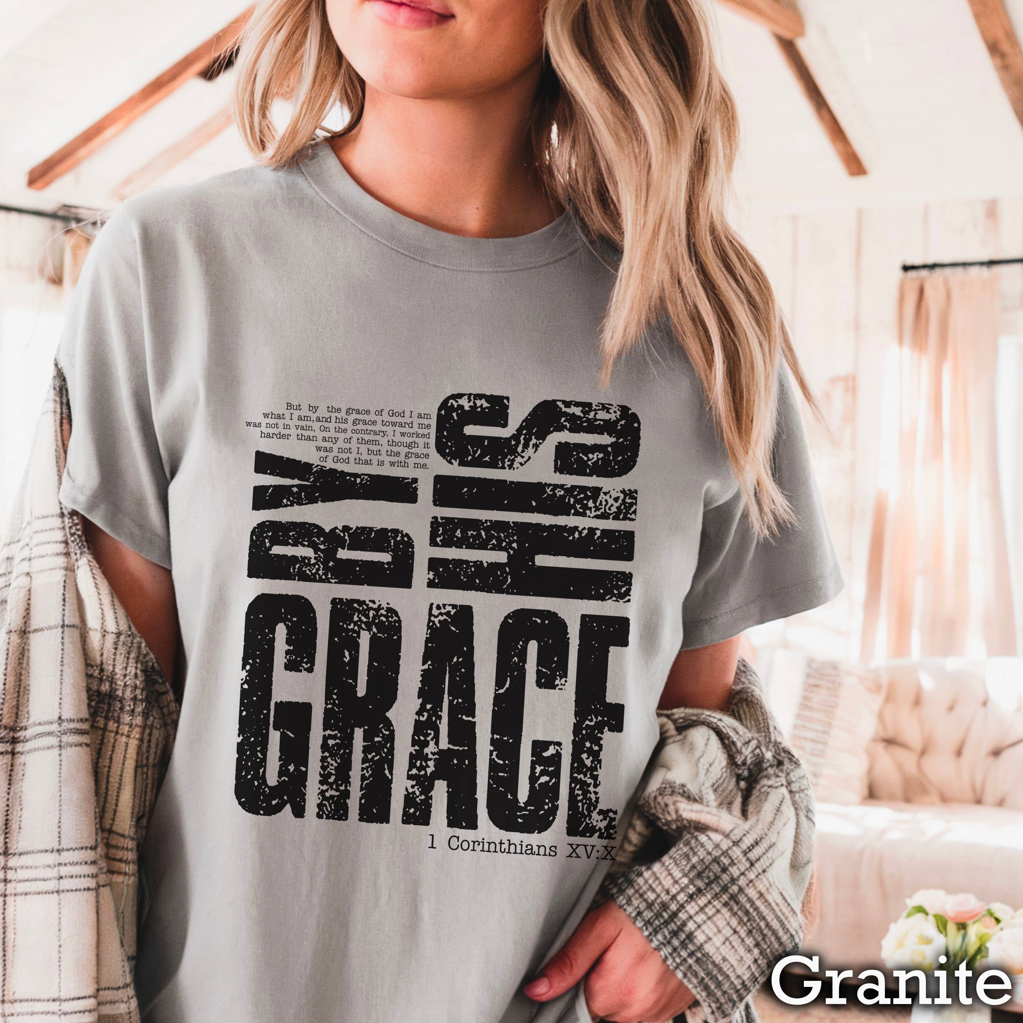 By His Grace Women’S Christian  Shirt | Comfort Color Hoodie, Sweatshirt | PodTeesHub.com