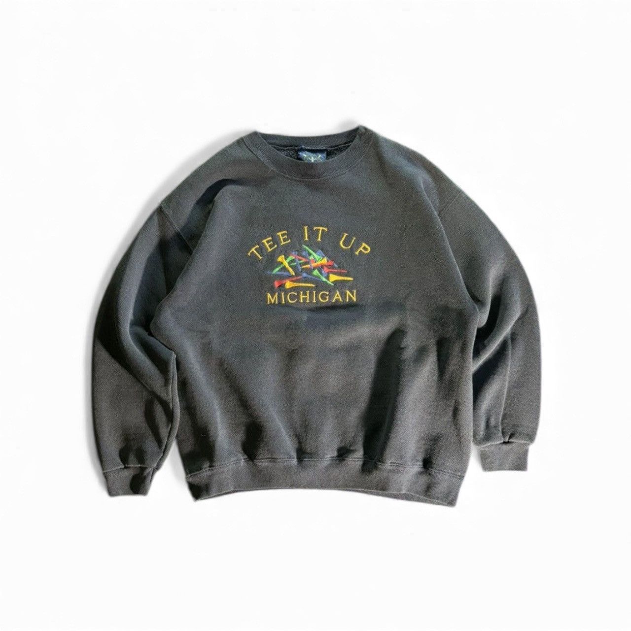 Vintage Oarsman 913 Tee It Up Michigan Crewneck Hoodie, Sweatshirt | PodTeesHub.com
