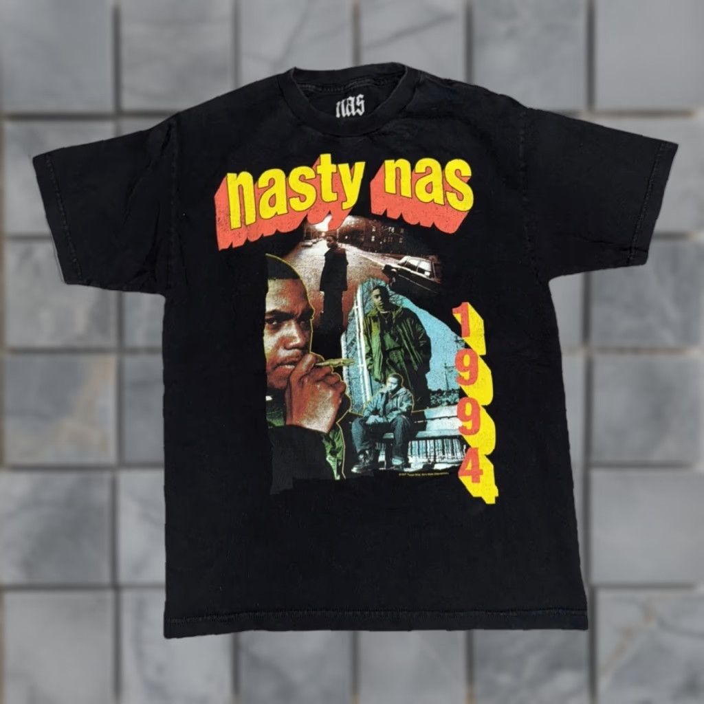 Nasa Nas Rap T Shirt Nasty Nas 1994 Hip Hop Tee Black Size M 19x26 Hoodie, Sweatshirt | PodTeesHub.com