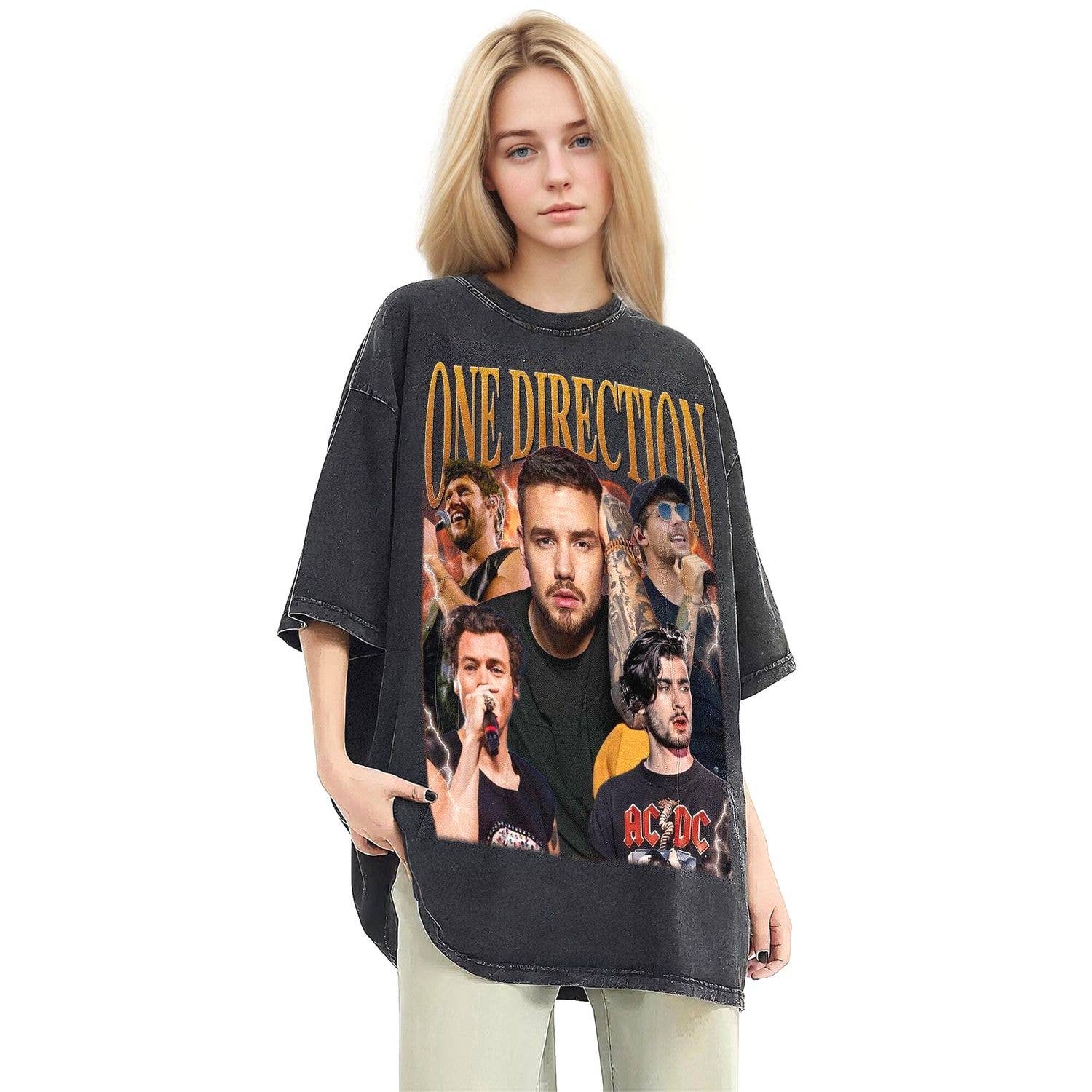 Vintage Washed One Direction Band T-Shirt - 90S Music Tee Hoodie, Sweatshirt | PodTeesHub.com
