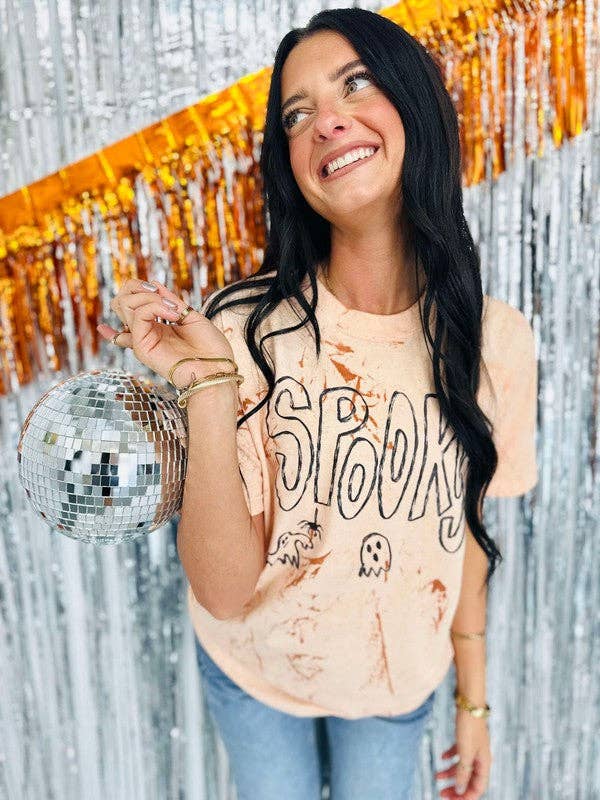 Spooky Ghost Hand Drawn Dtf Colorblast Tee Hoodie, Sweatshirt | PodTeesHub.com