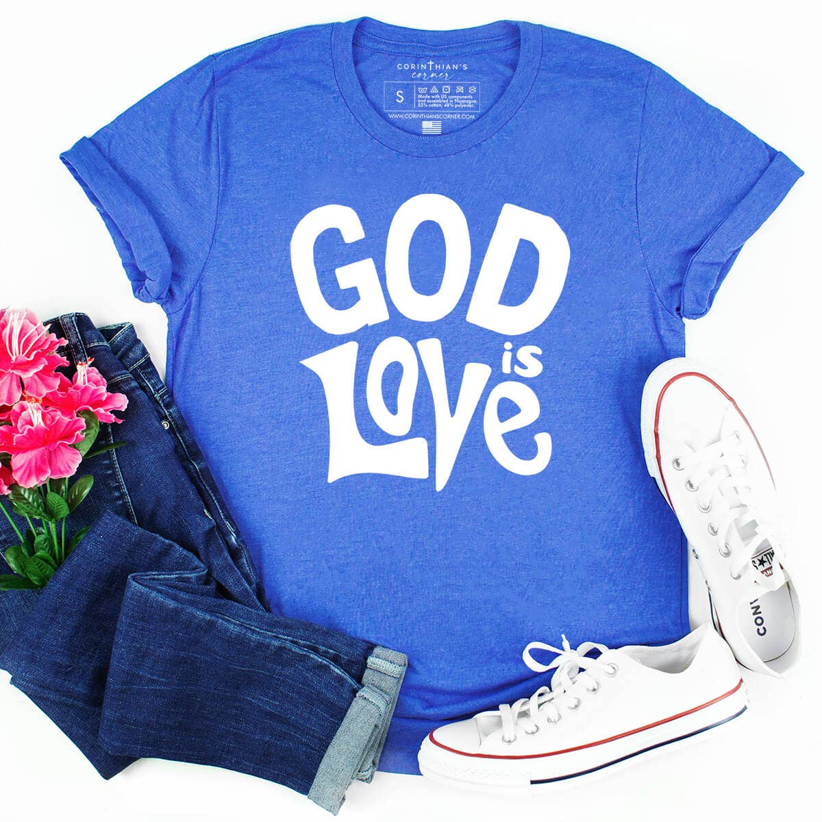 God Is Love Graphic Christian Shirt Hoodie, Sweatshirt | PodTeesHub.com