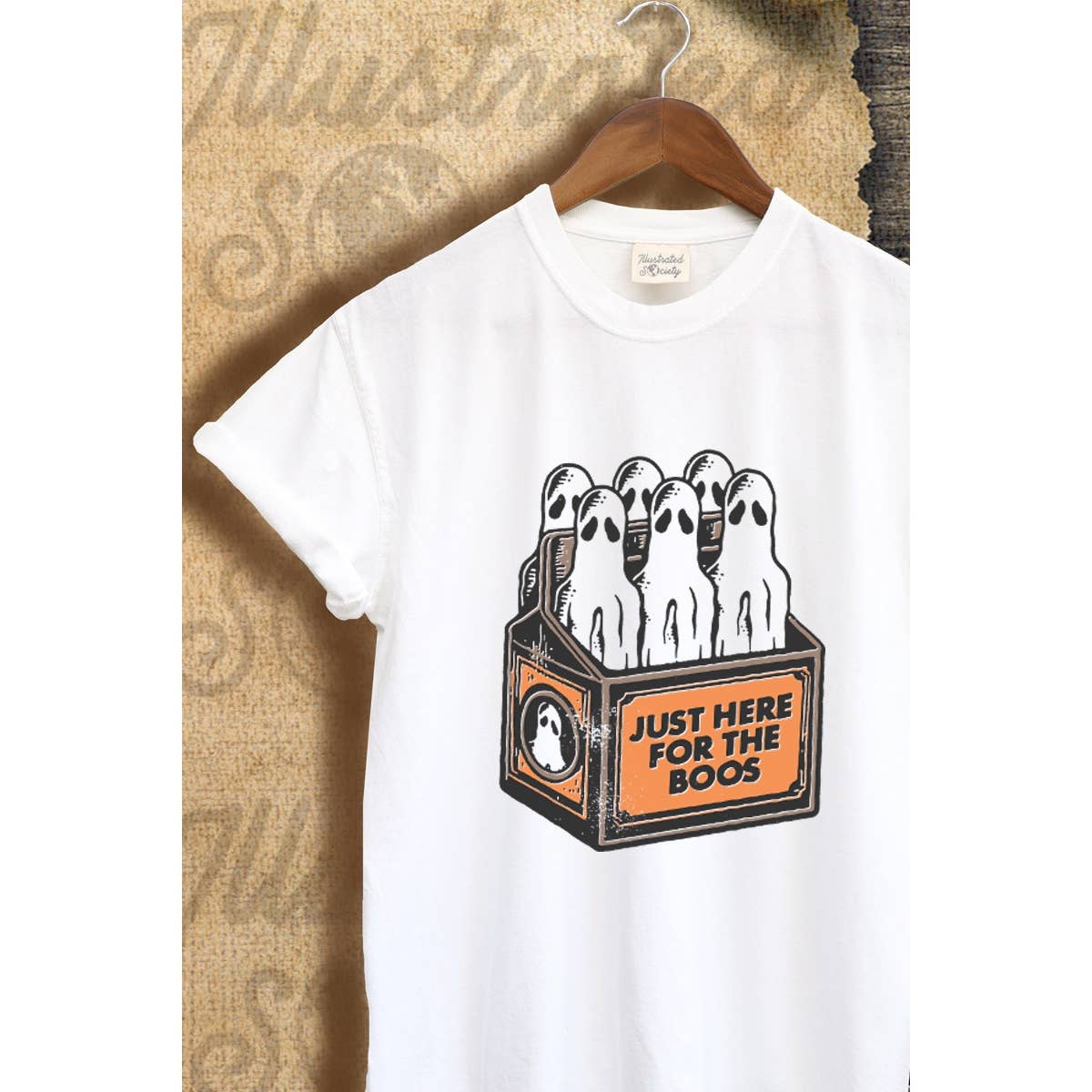 Just Here For the Boos Vintage Graphic Tee Hoodie, Sweatshirt | PodTeesHub.com