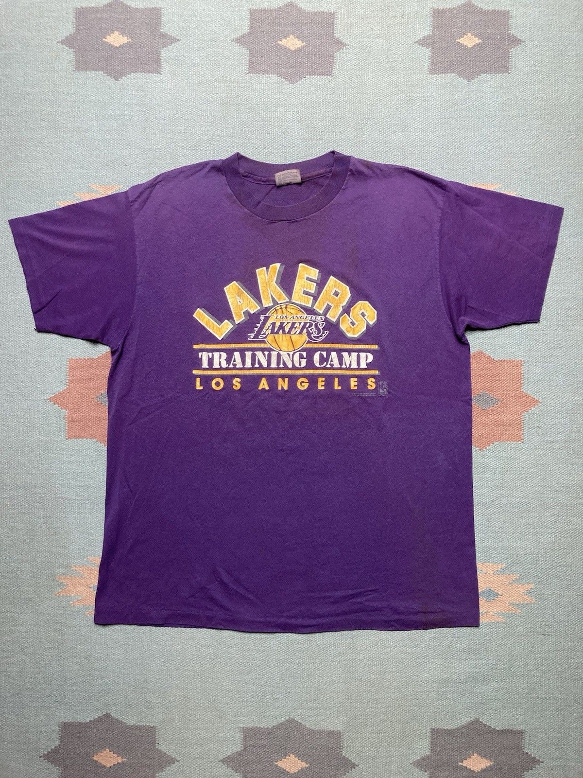 Vintage Vtg 80s T Shirt Los Angeles Lakers La Training Camp Nba Xl Hoodie, Sweatshirt | PodTeesHub.com