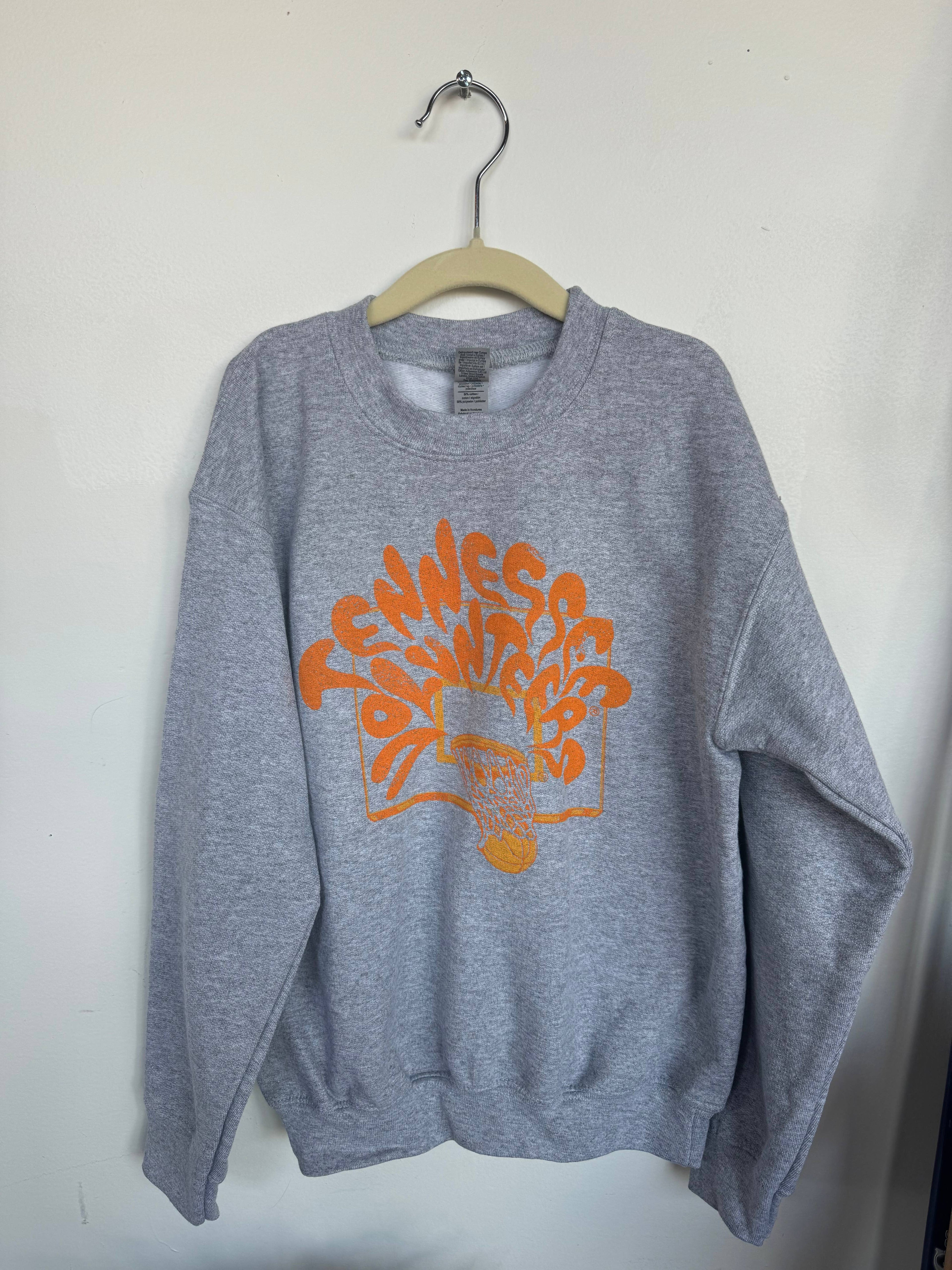 Children's Tennessee Vols Basketball Burst Gray Sweatshirt T-Shirts, Hoodie | PodTeesHub.com