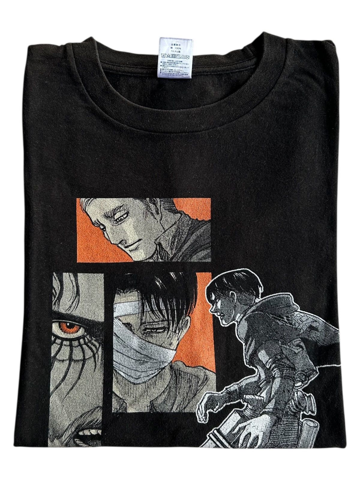 Japanese Brand X Vintage Sunfaded Attack On Titan Anime Vintage Shirts Hoodie, Sweatshirt | PodTeesHub.com