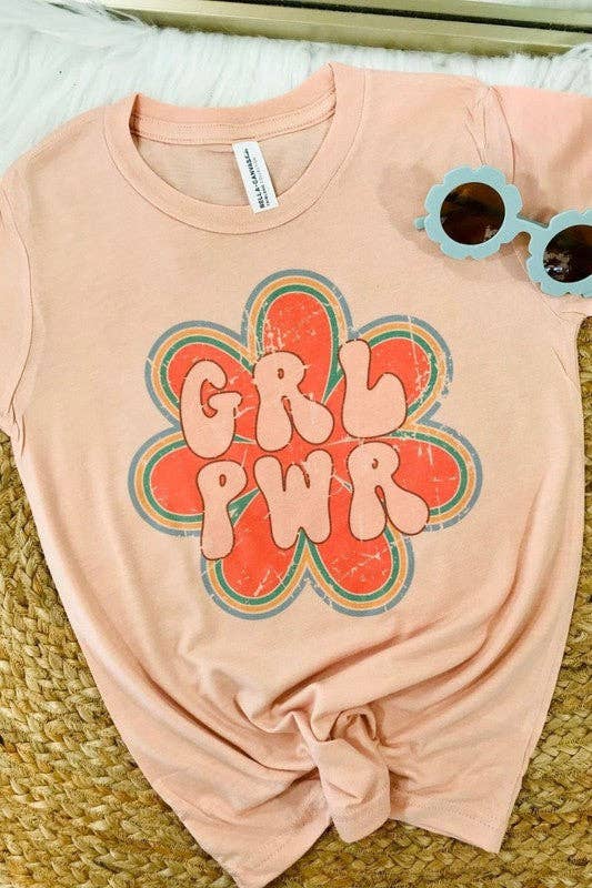 Grl Pwr Distressed Kids Tee Hoodie, Sweatshirt | PodTeesHub.com