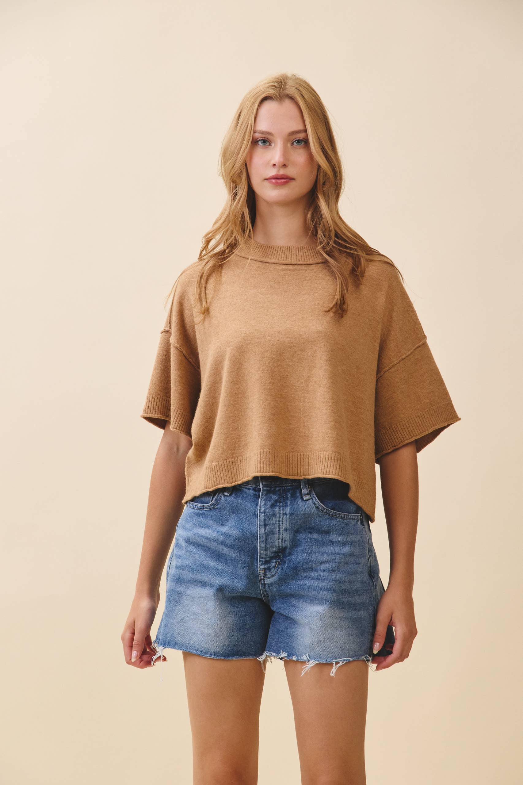 3449HK Cropped Short Sleeve Sweater T-Shirts, Hoodie, Sweatshirt | PodTeesHub.com