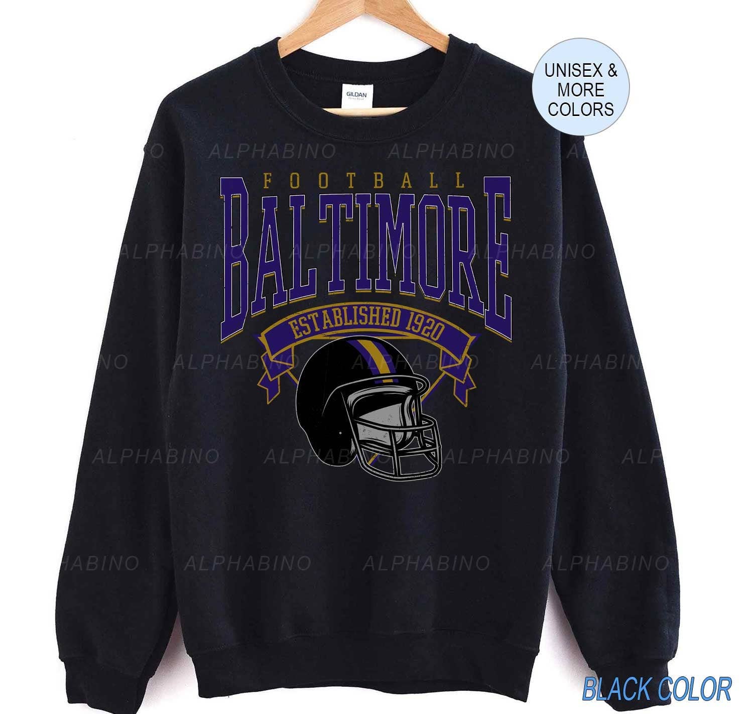 Baltimore Ravens Crewneck Vintage Tee & Game Day Apparel Hoodie, Sweatshirt | PodTeesHub.com