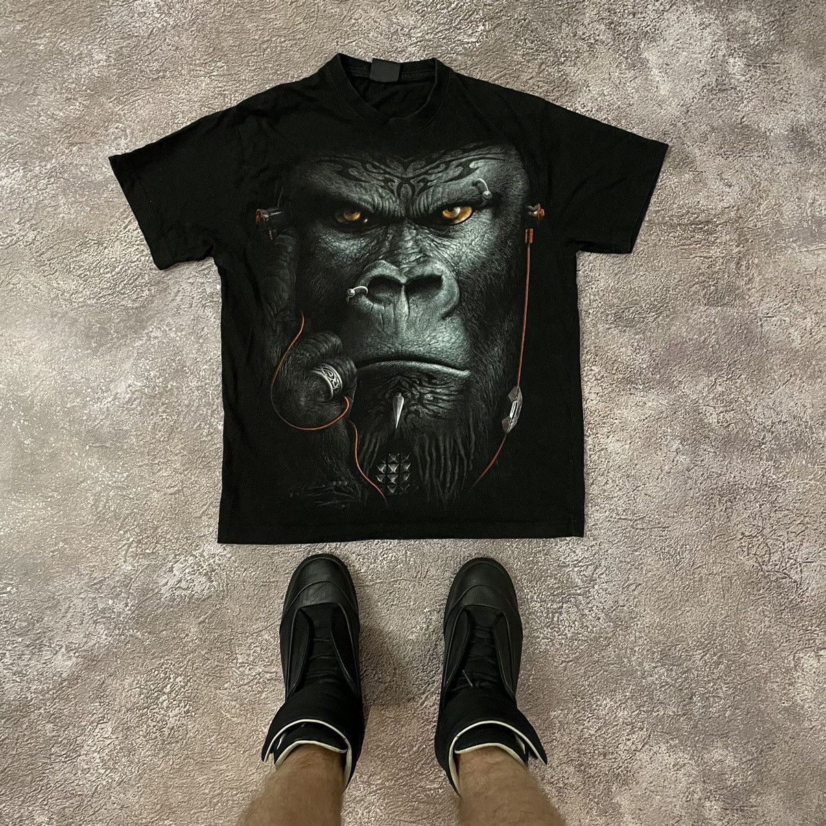 Vintage Y2k Gorilla Punk Skulls Dead Face Horror Tee 90s Hoodie, Sweatshirt | PodTeesHub.com