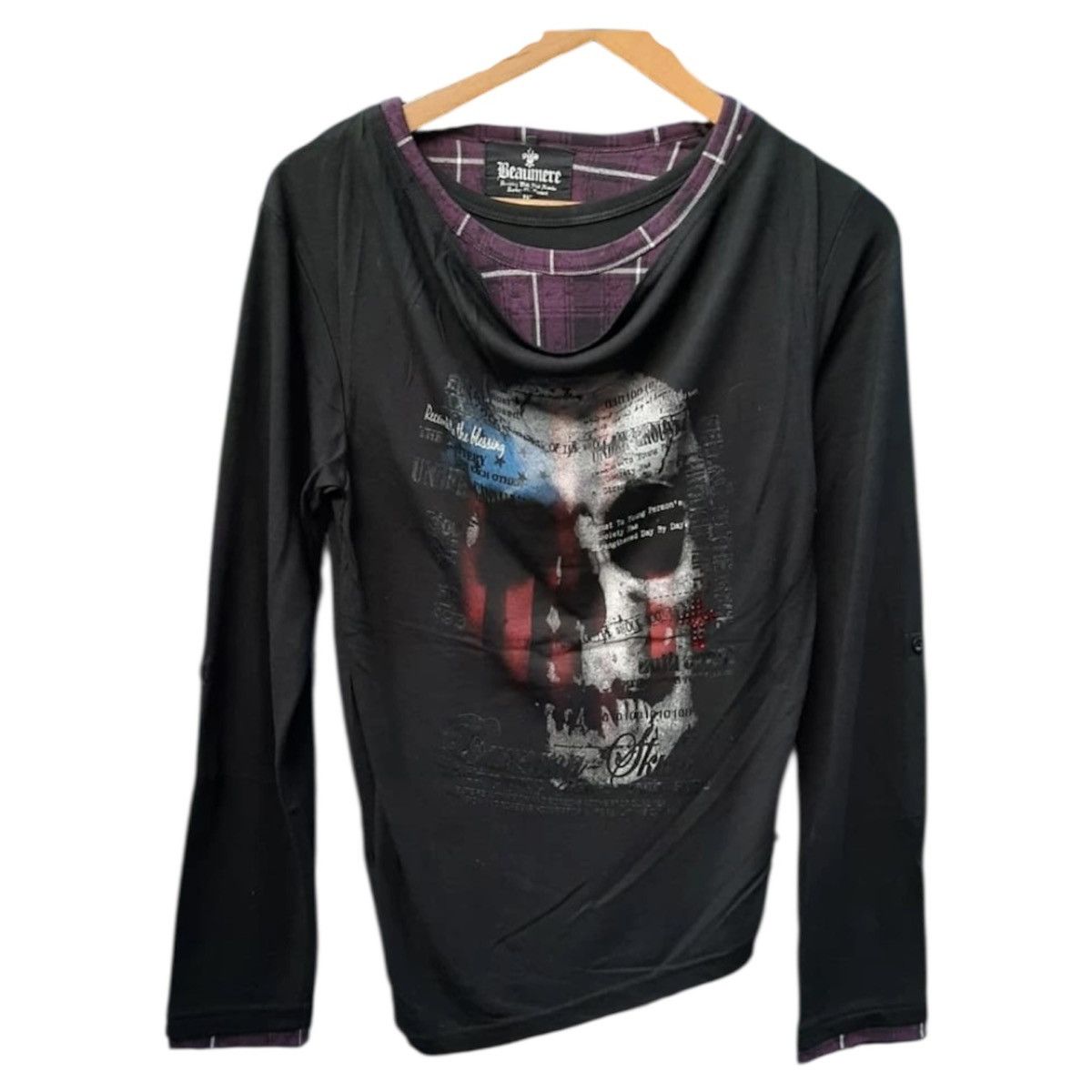 If Six Was Nine X Le Grande Bleu L G B 2000s Beaumere Skull Poem Punk Double Laye T-Shirts, Hoodie, Sweatshirt