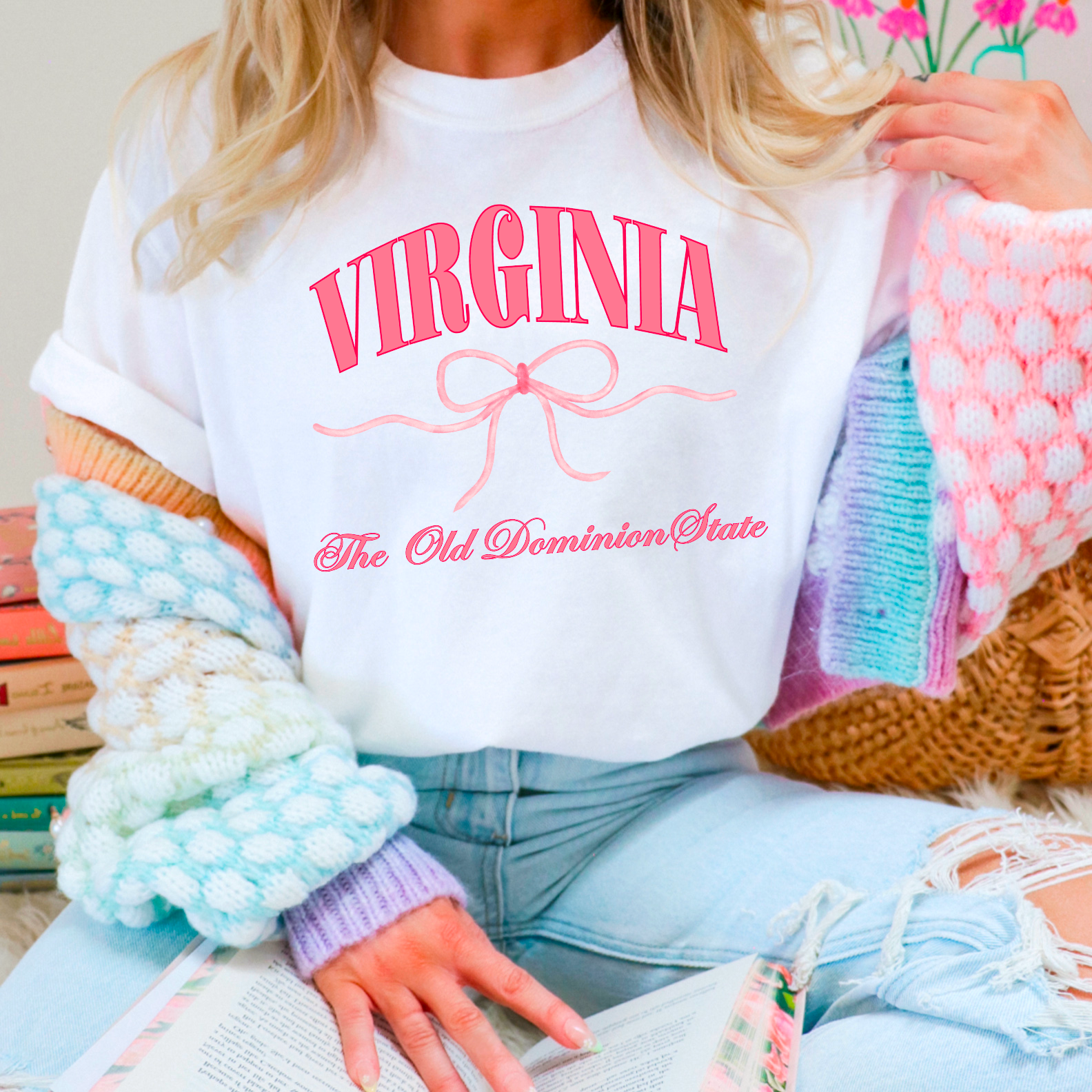 Coquette Tee | Virginia Graphic Tee | Ladies Graphic Tee Hoodie, Sweatshirt | PodTeesHub.com