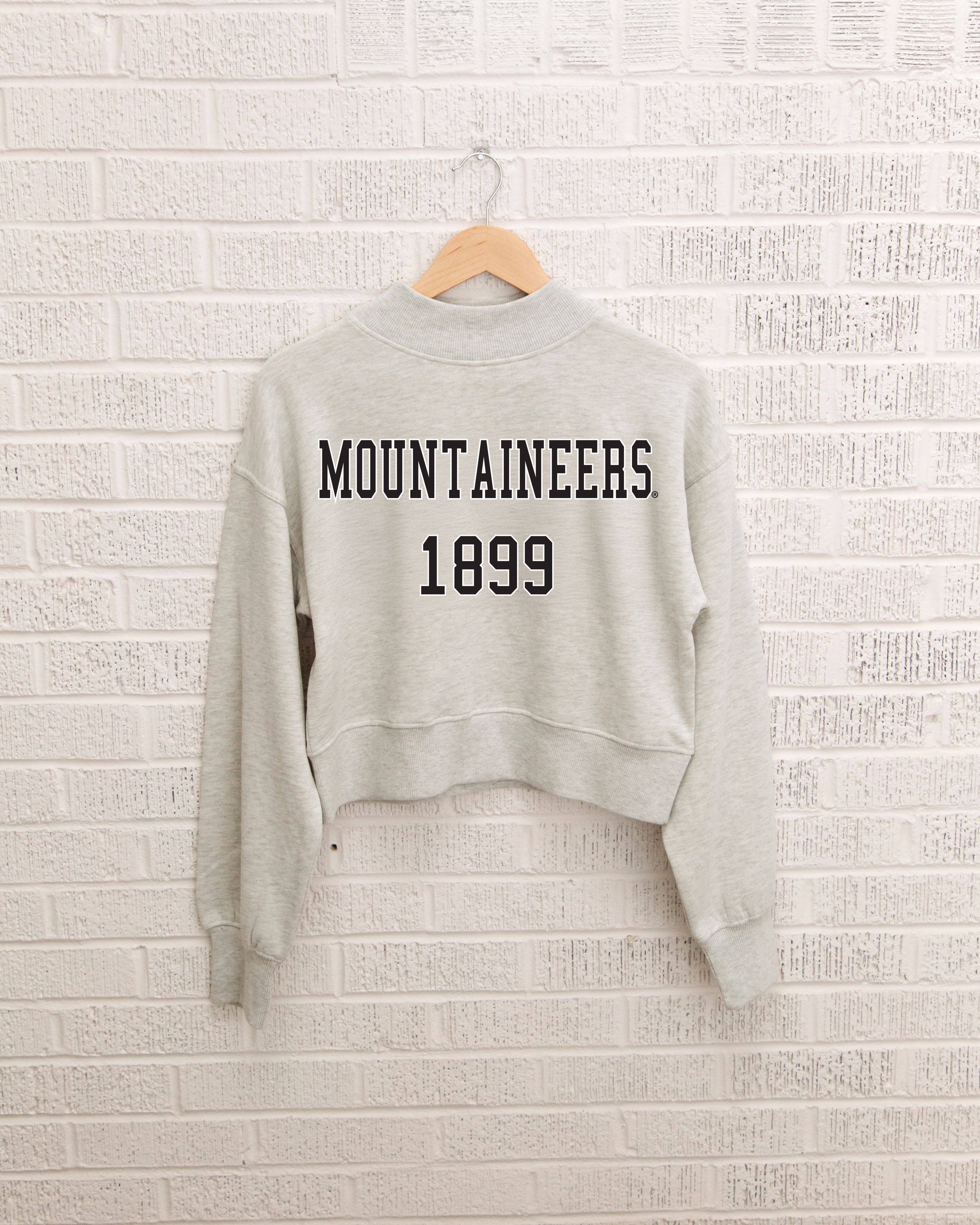 App State College Block Puff Ink Gray Mock Neck Sweatshirt T-Shirts, Hoodie | PodTeesHub.com