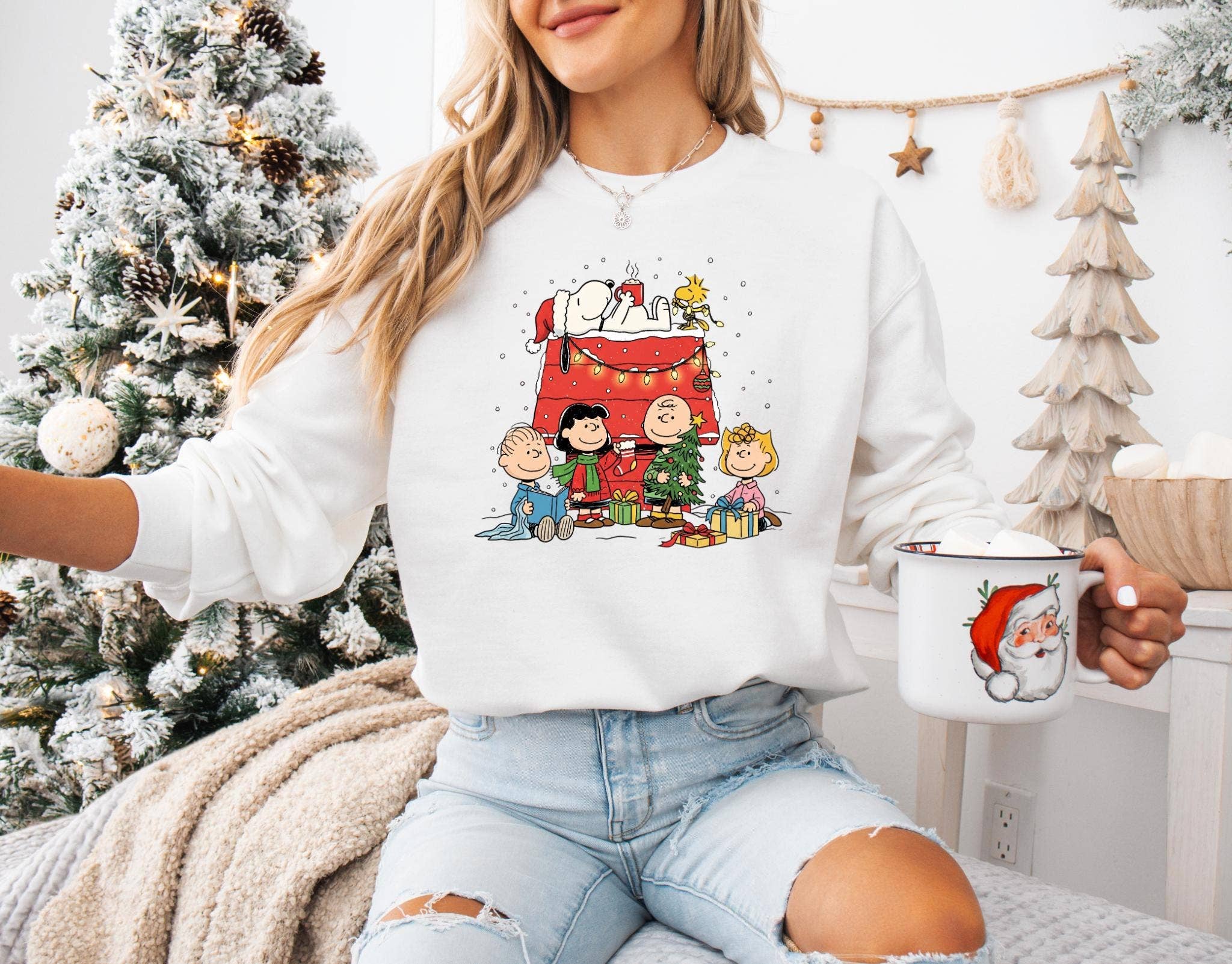 Festive Peanuts Christmas Family Sweatshirt T-Shirts, Hoodie | PodTeesHub.com