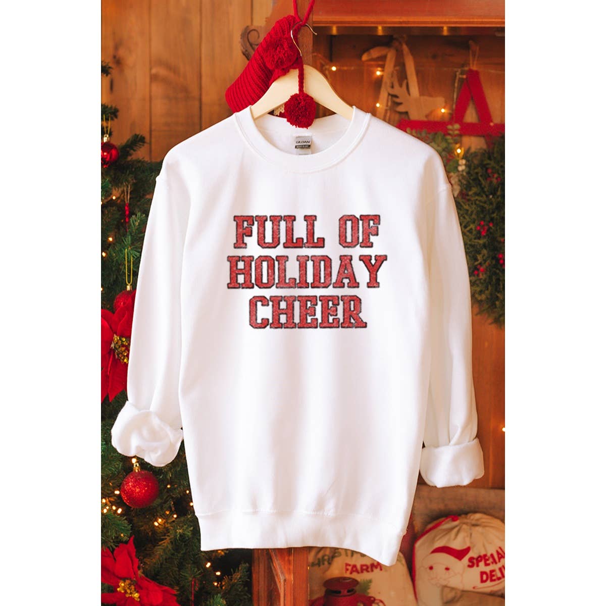 Full of Holiday Cheer Vintage Graphic Tee  Sweatshirts Hoodie | PodTeesHub.com