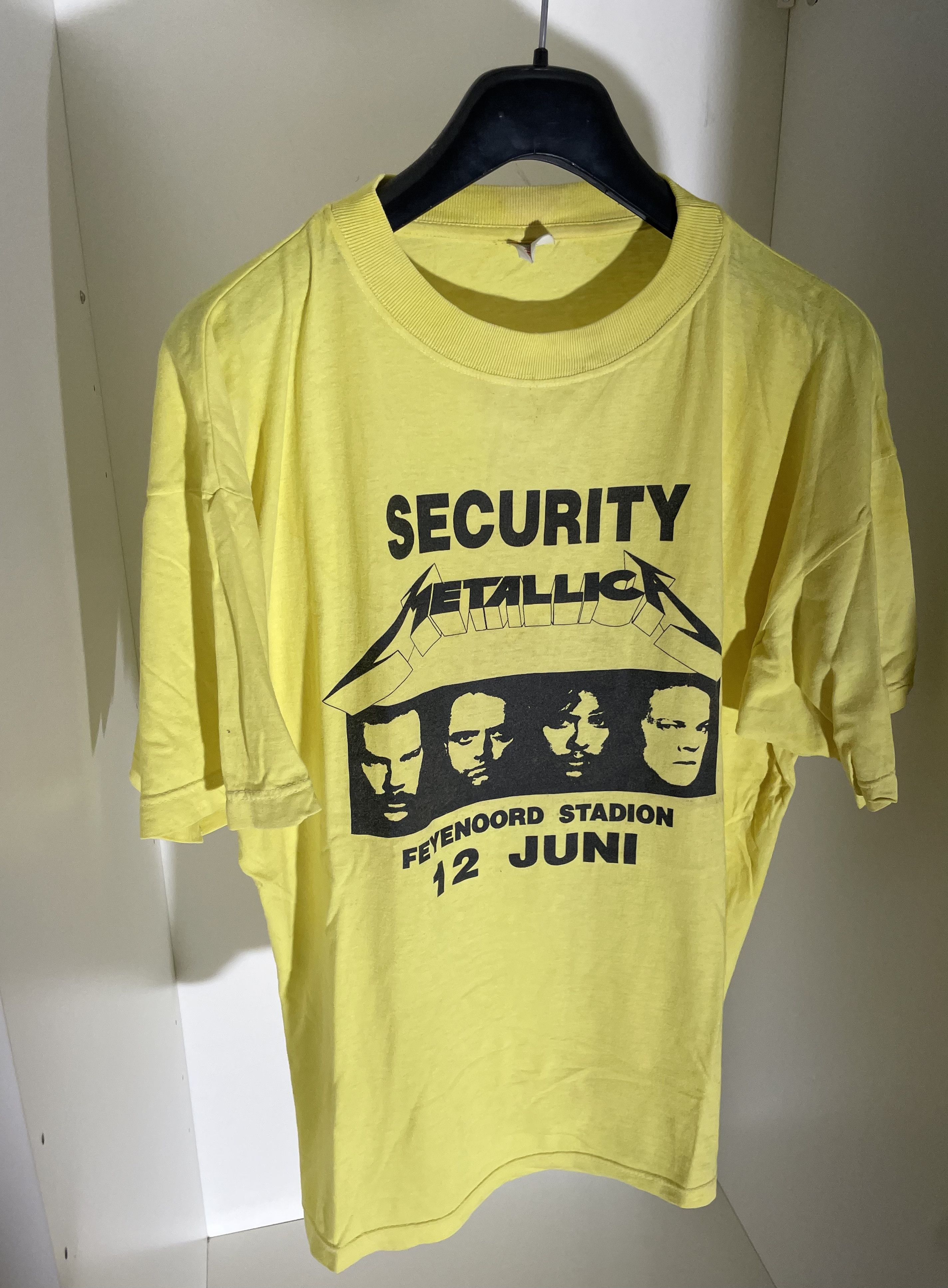 Metallica X Vintage Vintage 1993 Metallica Feyenoord Security T Shirt Hoodie, Sweatshirt | PodTeesHub.com