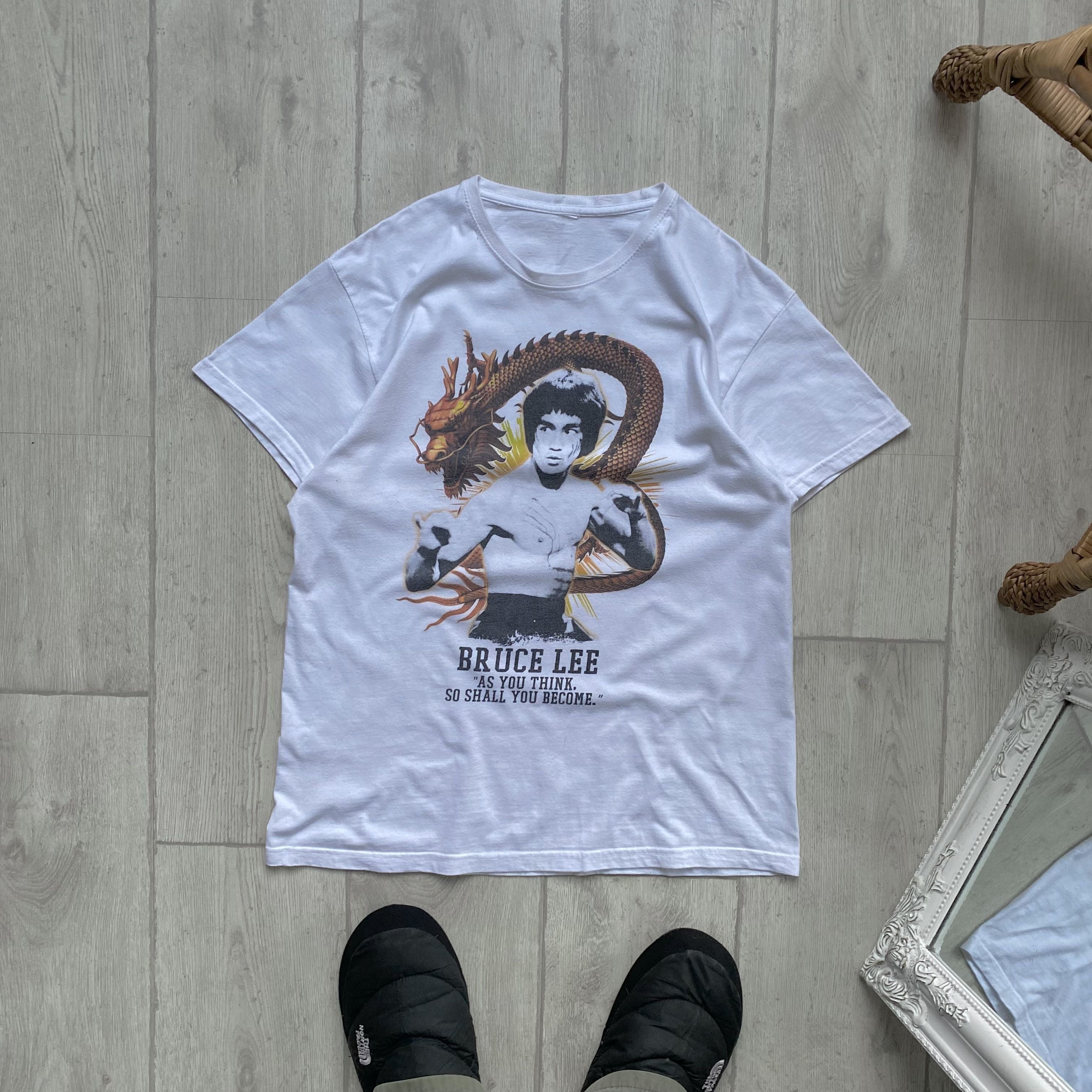 Japanese Brand Bruce Lee Vintage Retro 90 S The Dragon Tee Hoodie, Sweatshirt | PodTeesHub.com