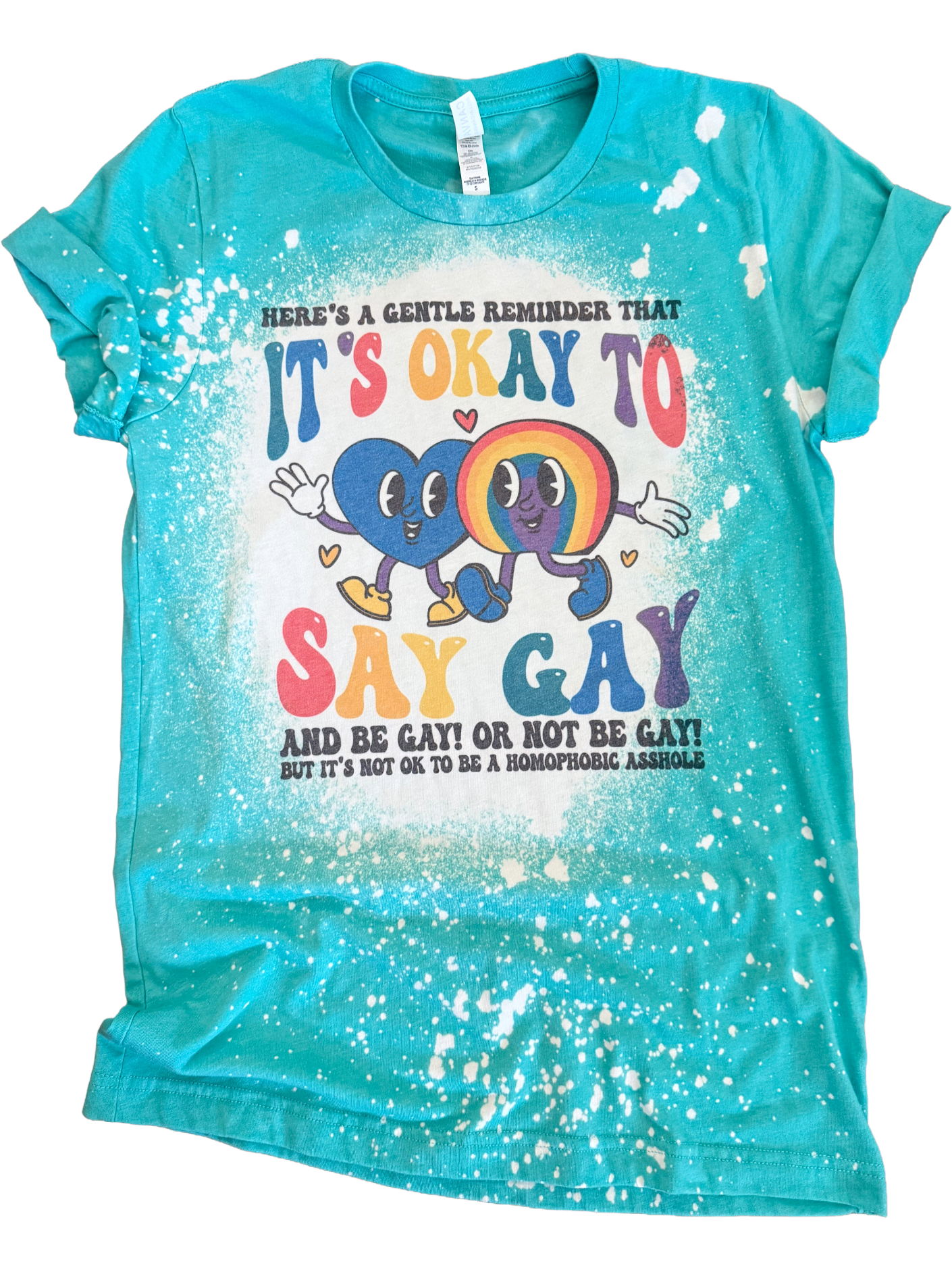It’S Okay To Say Gay (Don't Be A Homophobic A**Hole) Tee Hoodie, Sweatshirt | PodTeesHub.com