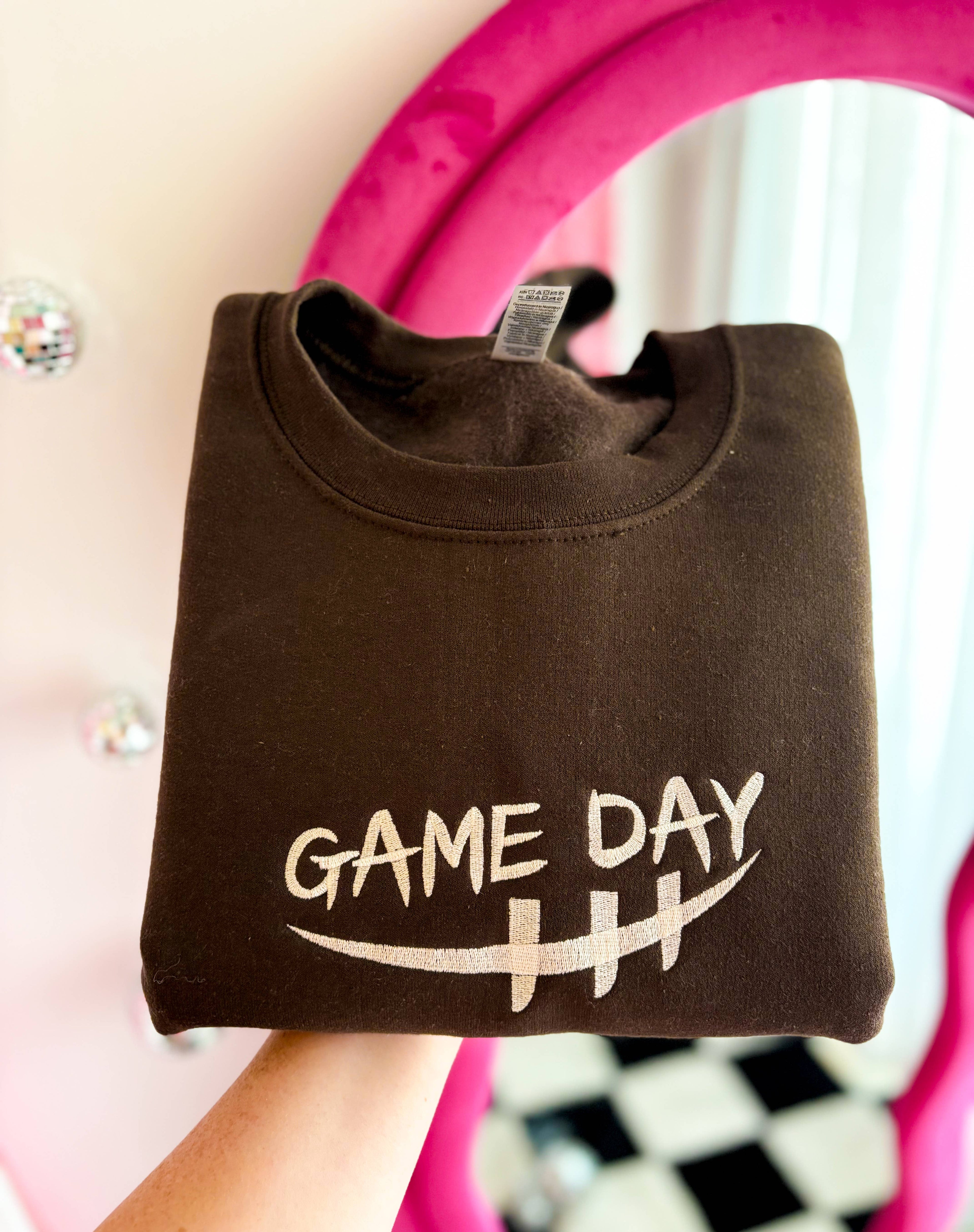 Football Game Day Crewneck | Fall Sports Sweatshirt | Tailga T-Shirts, Hoodie | PodTeesHub.com