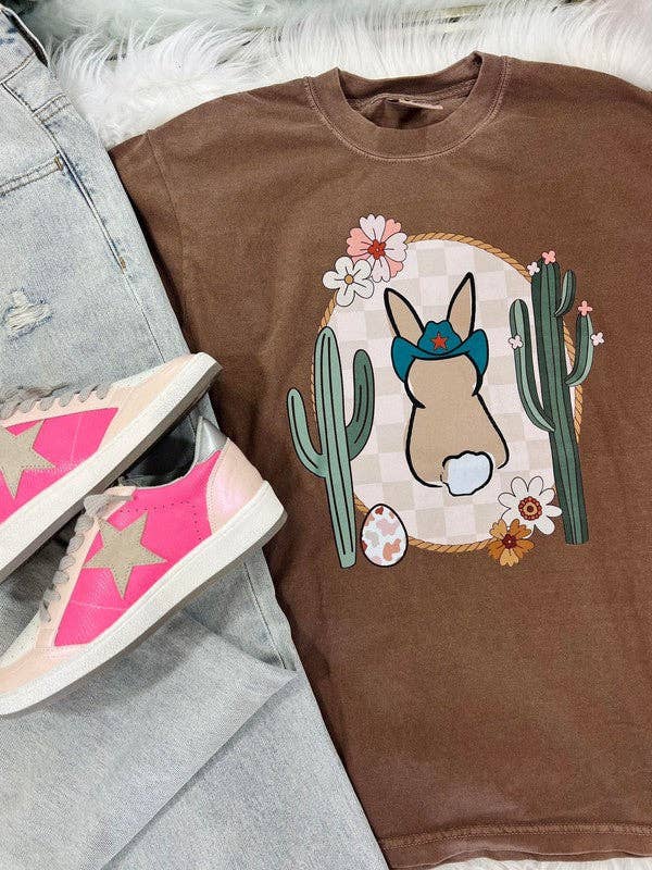 Western Easter Bunny Scene Tee Hoodie, Sweatshirt | PodTeesHub.com