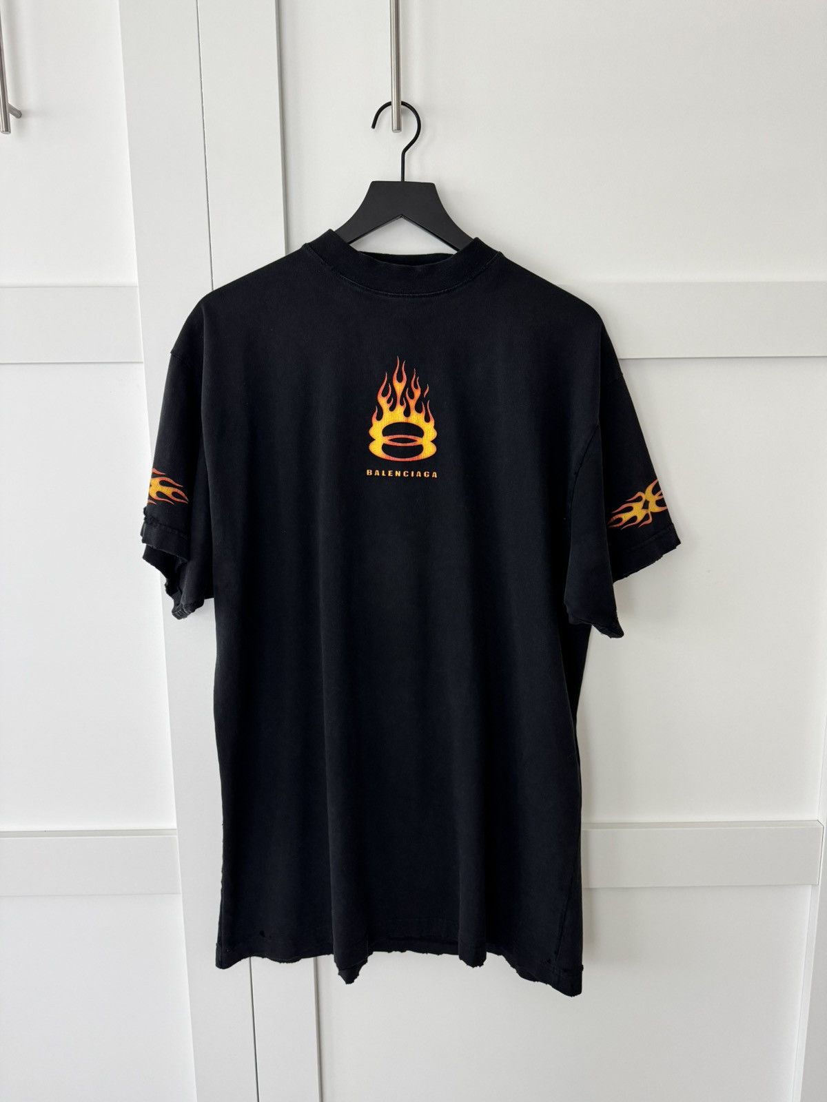 Balenciaga Burning Unity Distressed Tee Hoodie, Sweatshirt | PodTeesHub.com