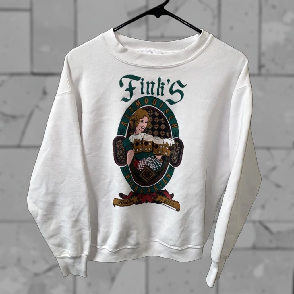Vintage Healthknit Sweatshirt Mens White Fleece Lined Crew Neck Size M T-Shirts, Hoodie | PodTeesHub.com