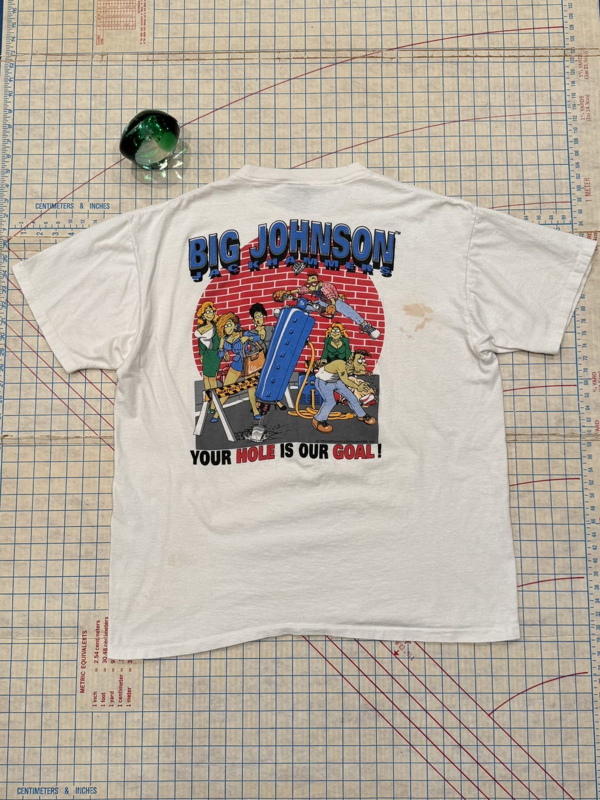 Vintage Big Johnson Jackhammers Humor Graphic Tee Used Xl Hoodie, Sweatshirt | PodTeesHub.com